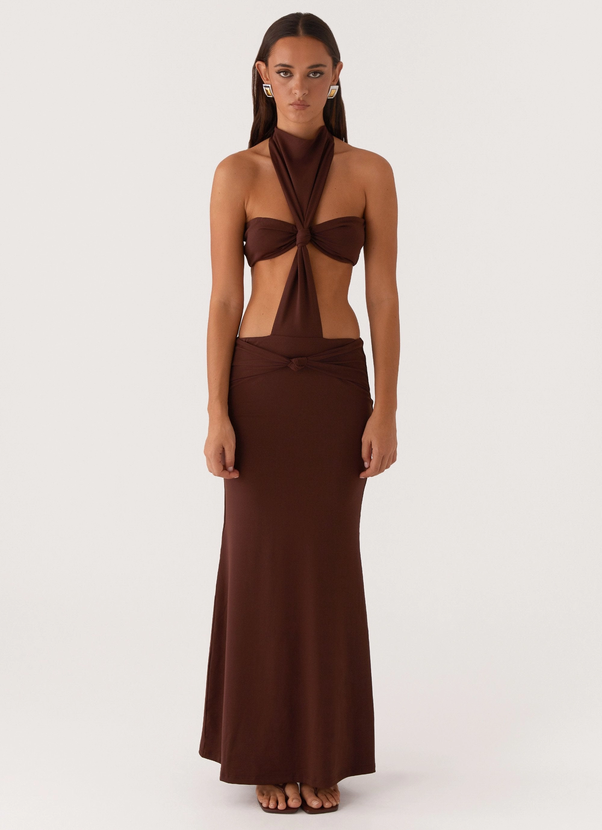 Elinor Maxi Dress - Chocolate Formal Look