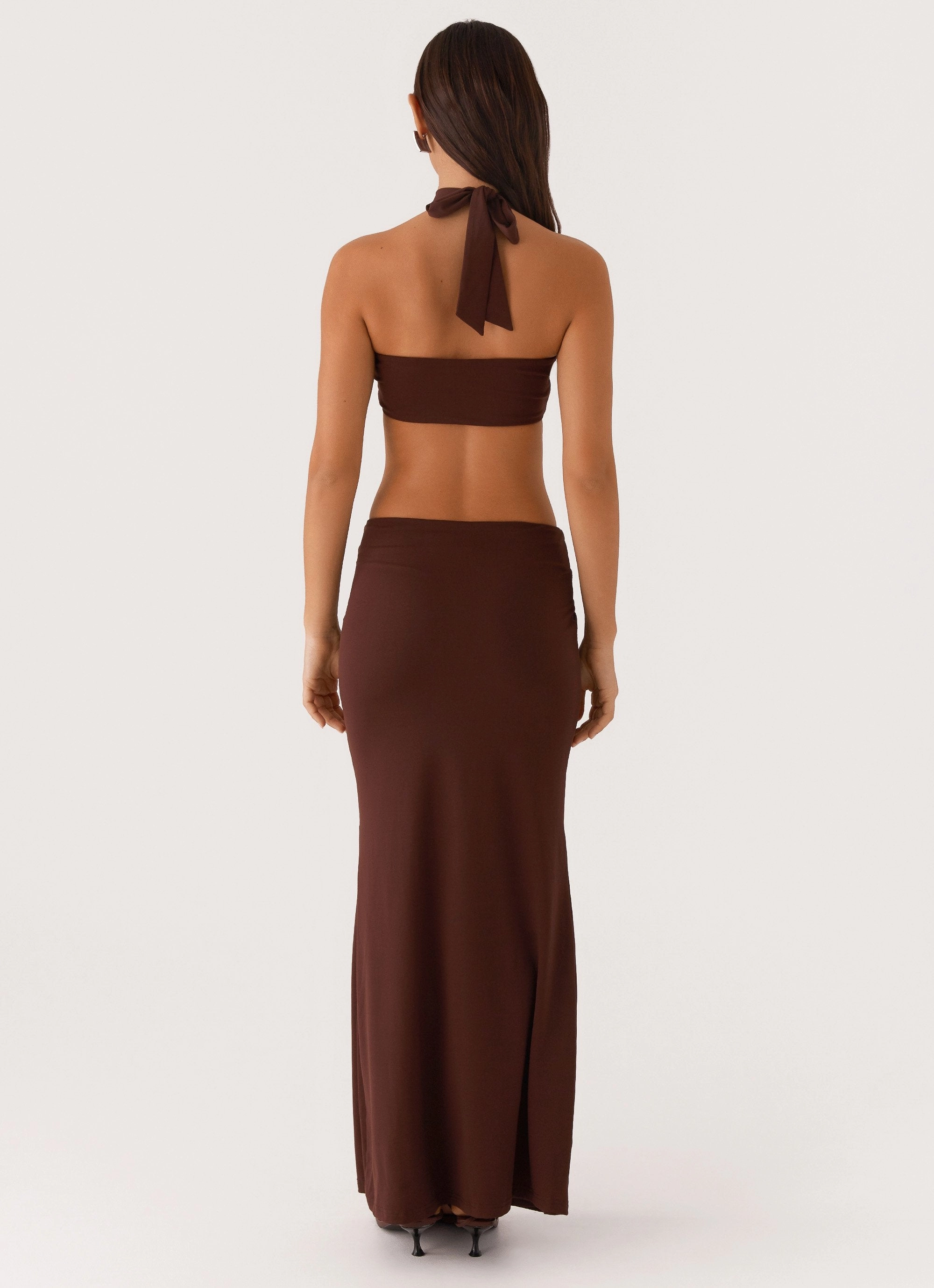 Elinor Maxi Dress - Chocolate Bless Touch Relaxed work dress