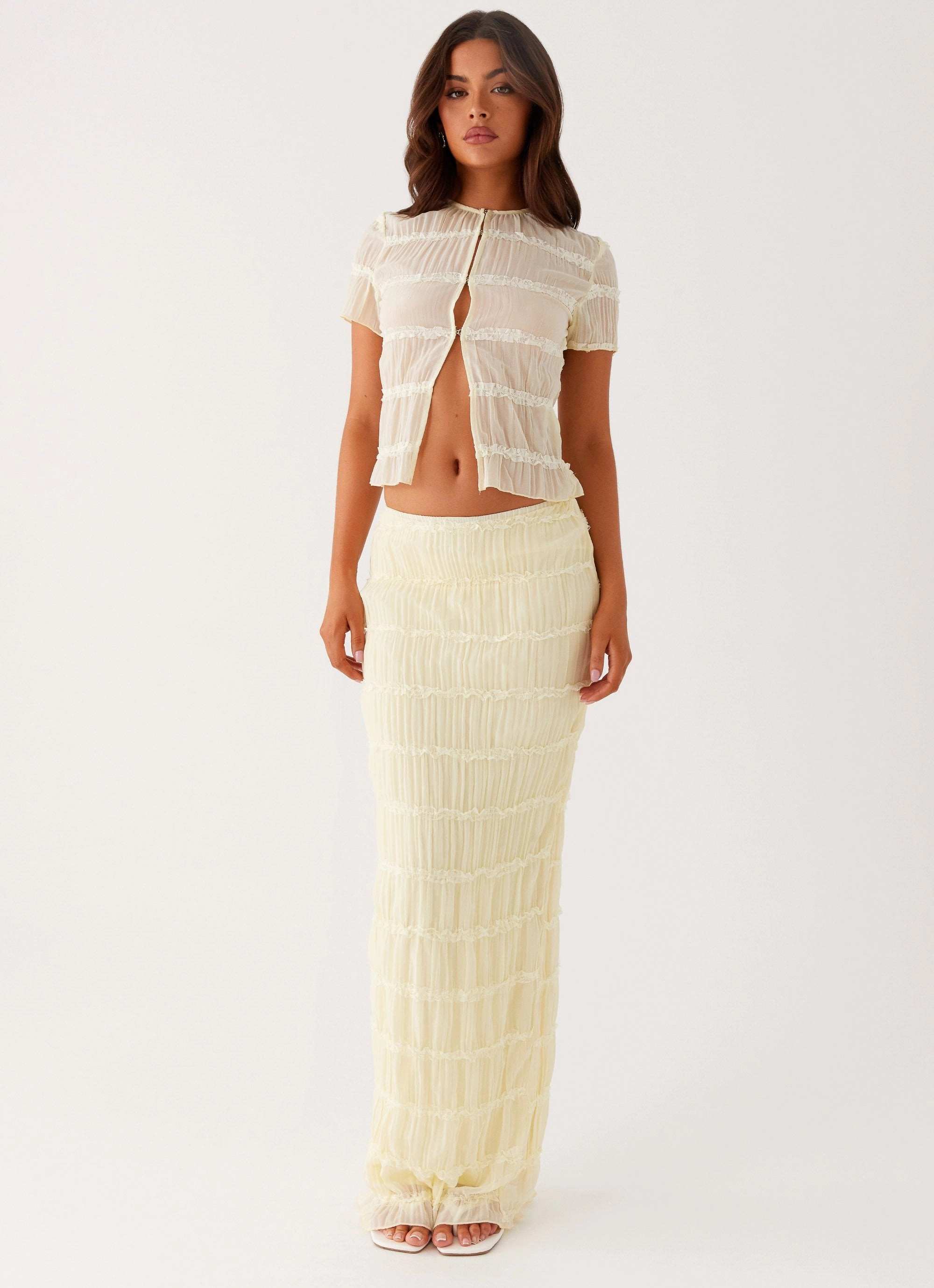 Full Circle Sustainable Innovation Daydreaming Low Rise Maxi Skirt - Yellow