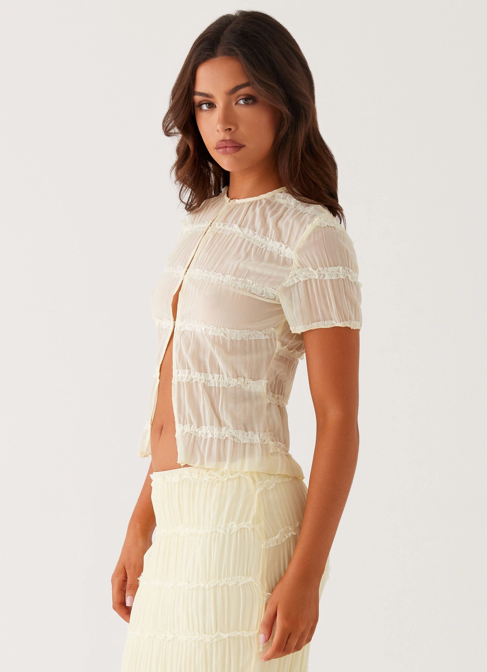 Daydreaming Top - Yellow Timeless Cut LongWearingComfort