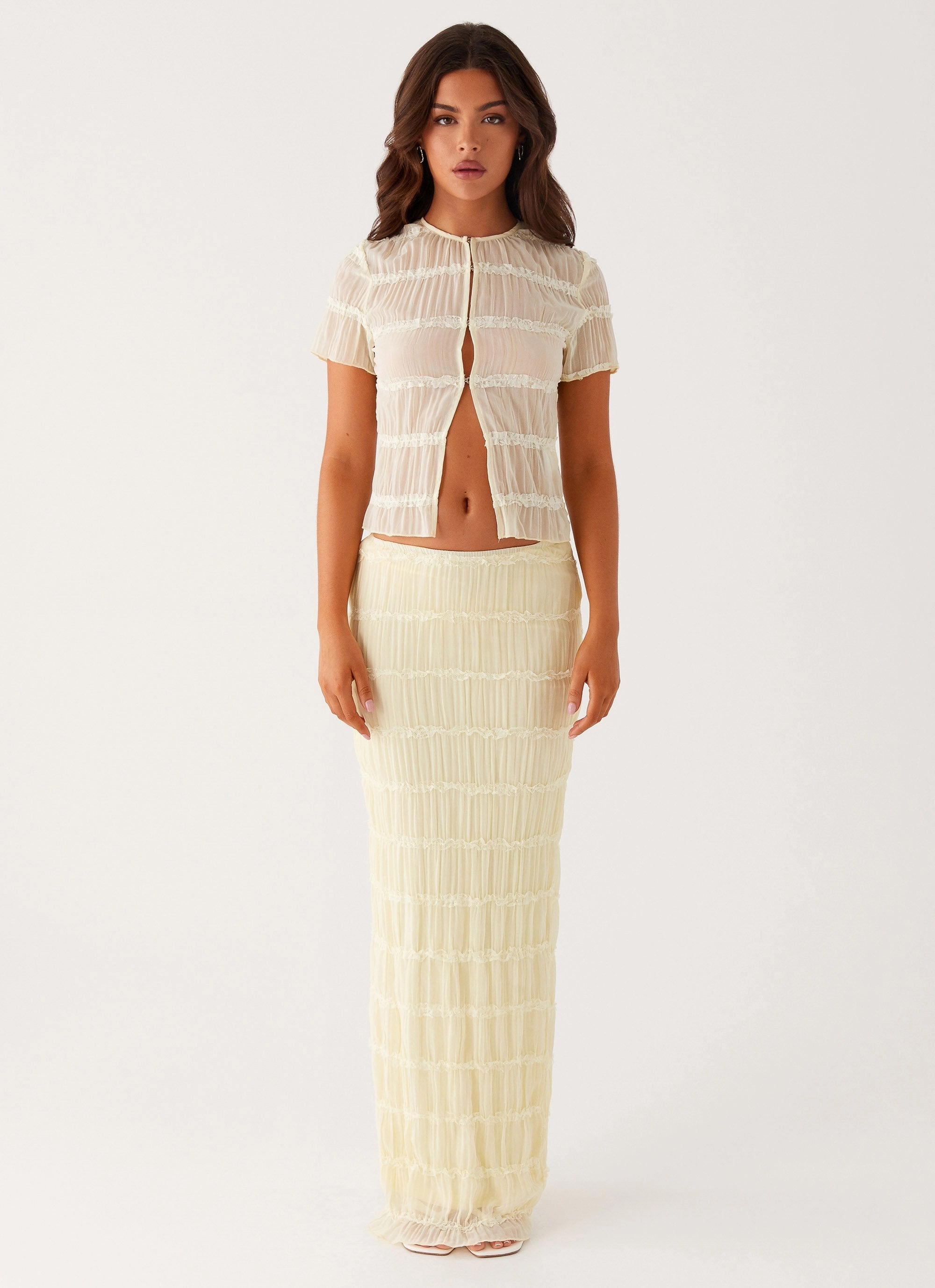 Temperature Control Fabric anti static coating Daydreaming Top - Yellow