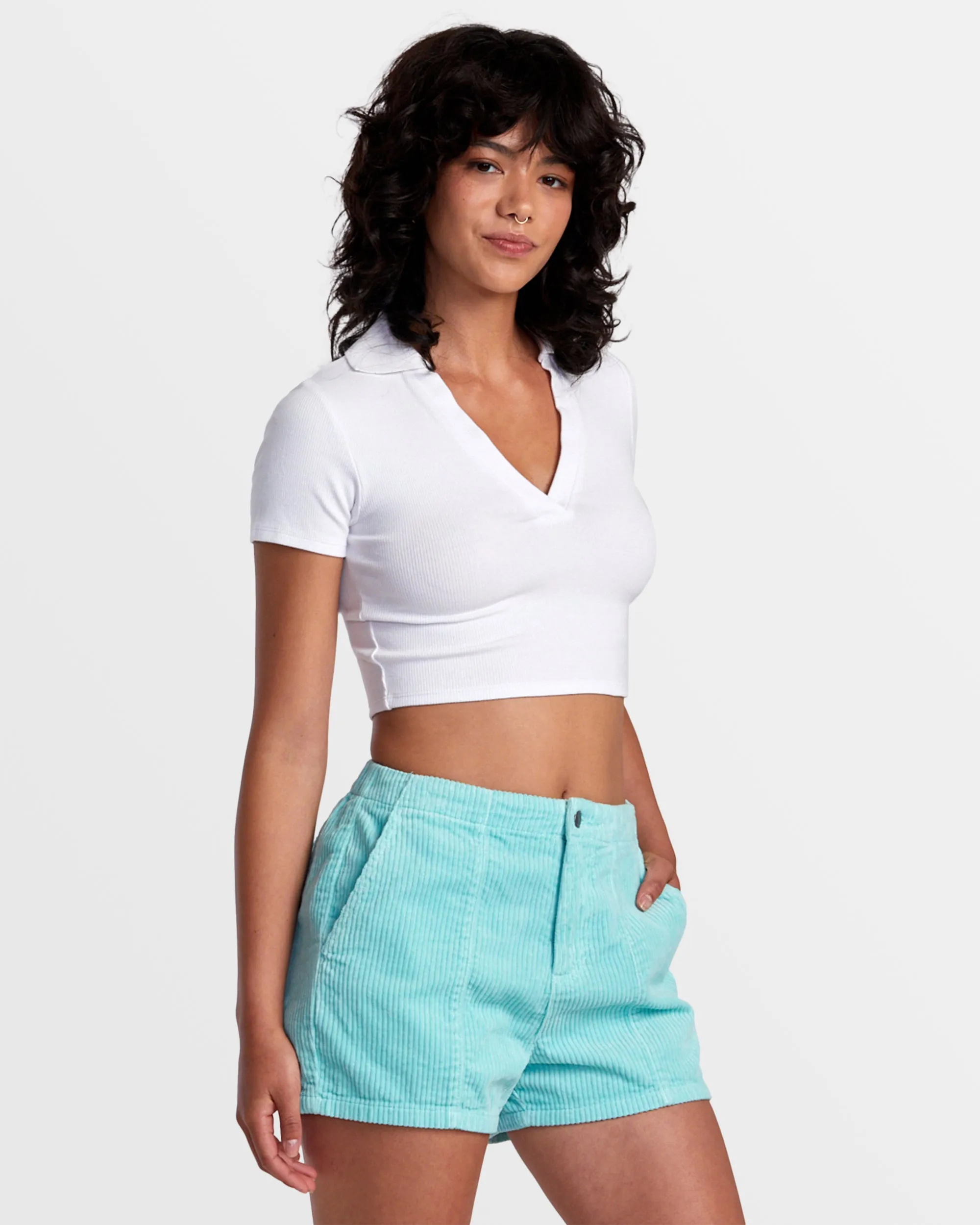 Daylight Corduroy Shorts - Ice Green