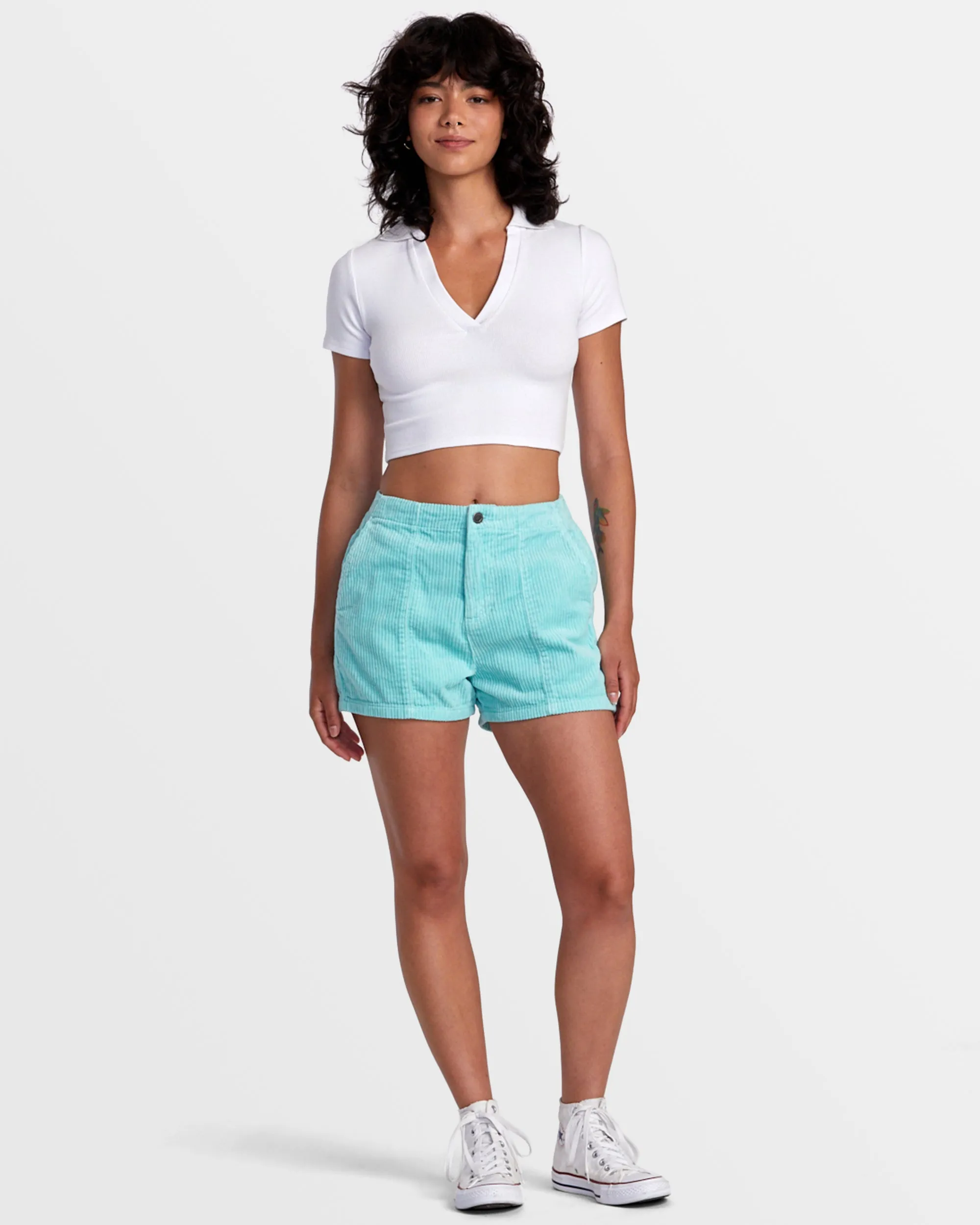 Daylight Corduroy Shorts - Ice Green