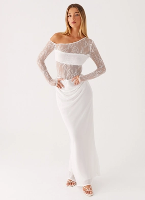 Take Your Time Maxi Dress - White Polished Motion