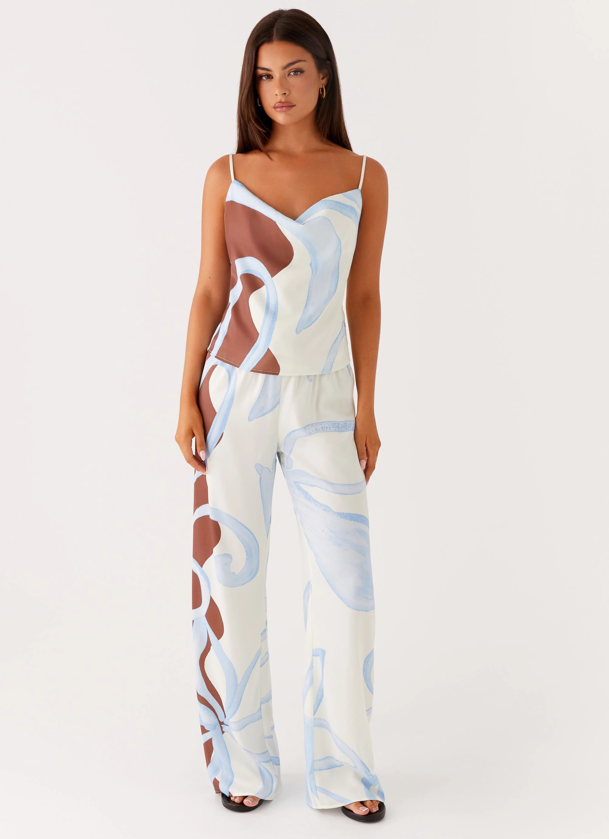 Hygienic Inner Layer hypoallergenic material Deacon Low Rise Pants - Bloom Wave Print