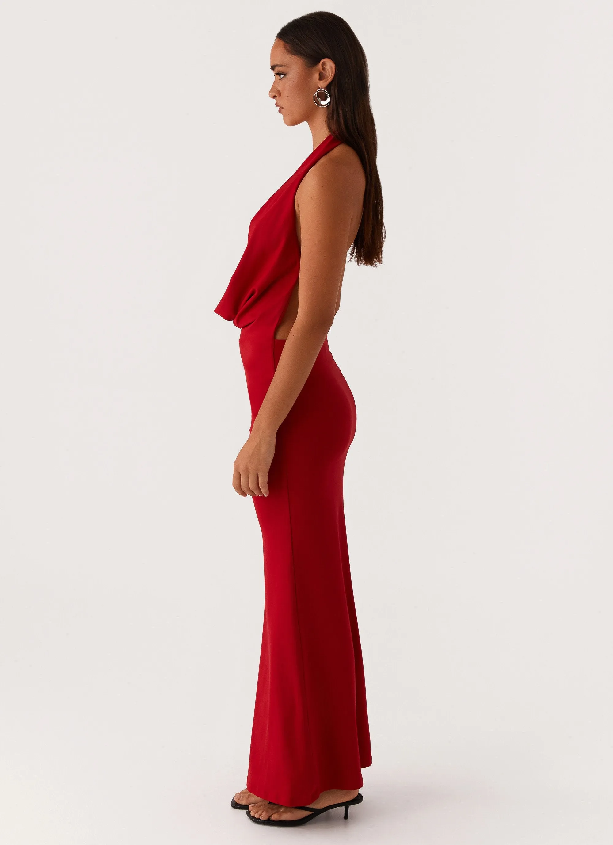 Dedicated Maxi Dress - Red Party Perfect Elegant Layering