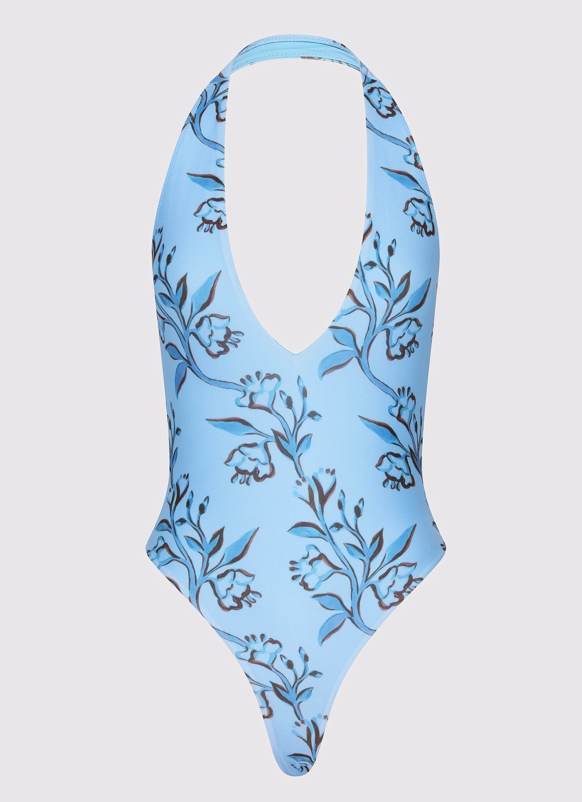 Delia One Piece Swimsuit - Blue Floral Print Outdoor Fashion