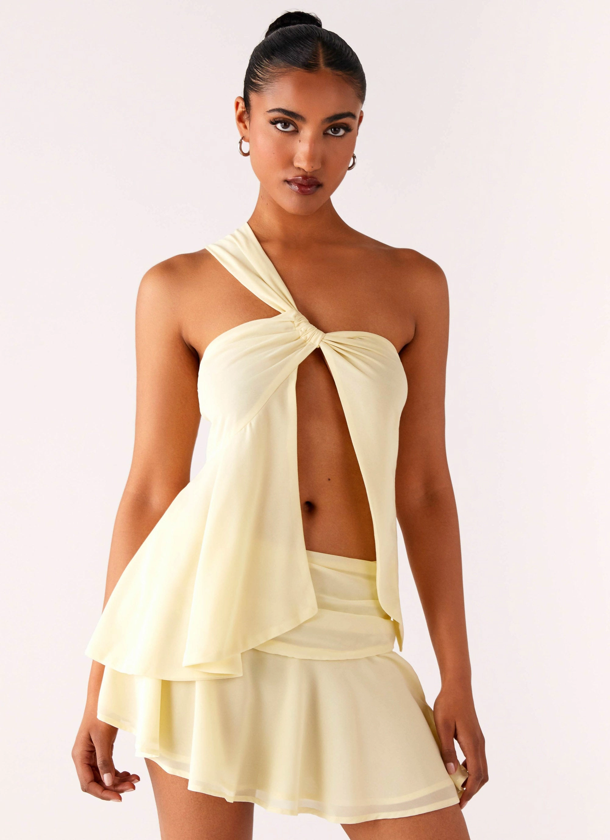 Neutral Style Delight Me Low Rise Mini Skirt - Yellow