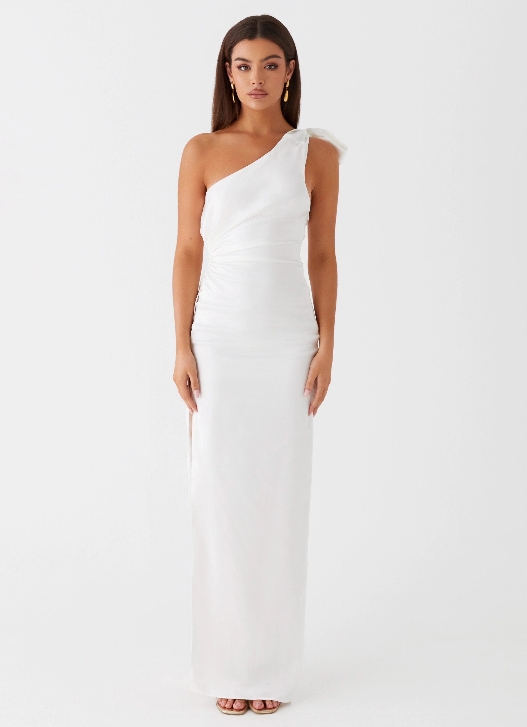 Delilah Maxi Dress - White Casual Smart