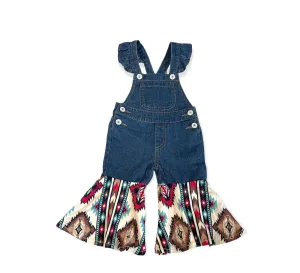 Denim and Aztec Overalls Toddler (2T-5T)