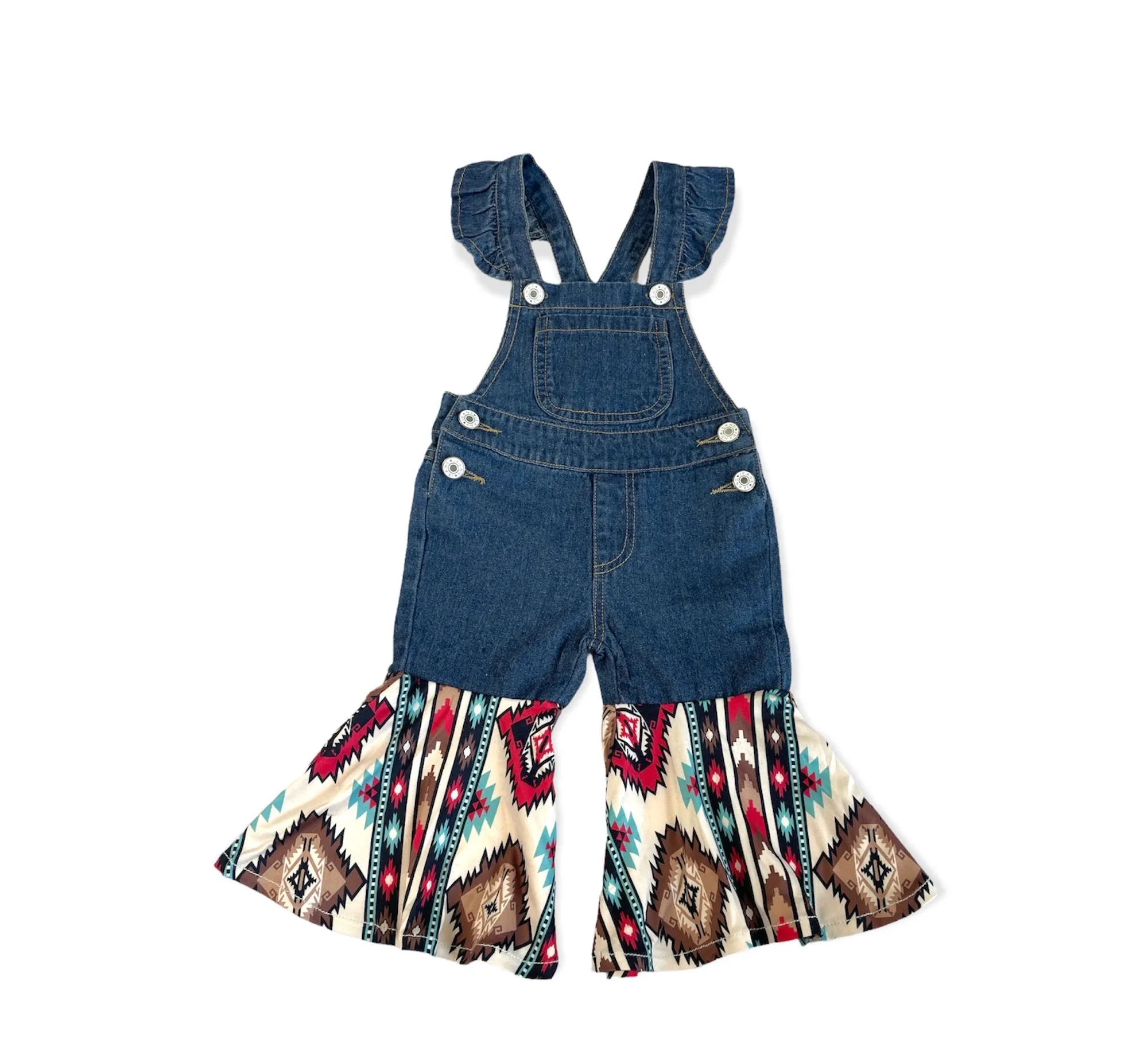 Denim and Aztec Overalls Toddler (2T-5T)