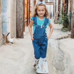 Denim and TeePee Overalls Kid (6-7)