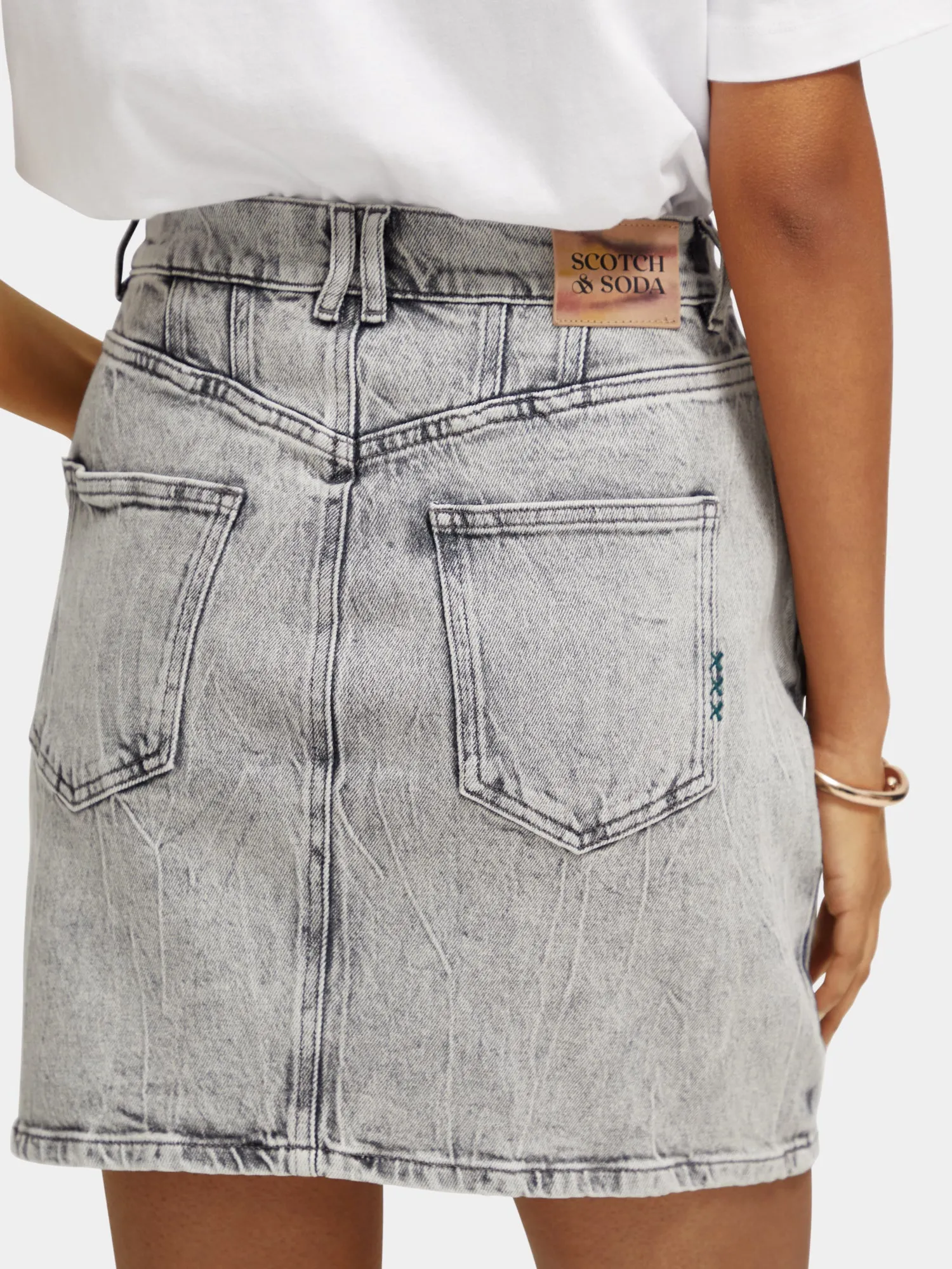 Denim mini skirt