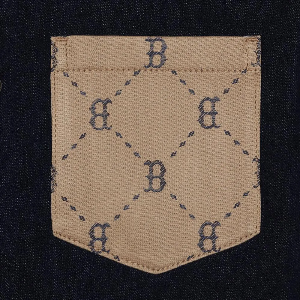 Denim Mixed Jacquard Dia Monogram Boston Red Sox Denim Shirts