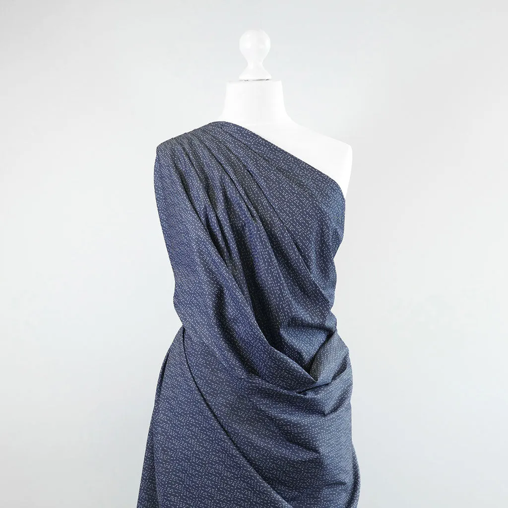 Denim Print Casted Loops Cotton Woven Fabric by Art Gallery Fabrics Sample