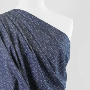 Denim Print Casted Loops Cotton Woven Fabric by Art Gallery Fabrics Sample