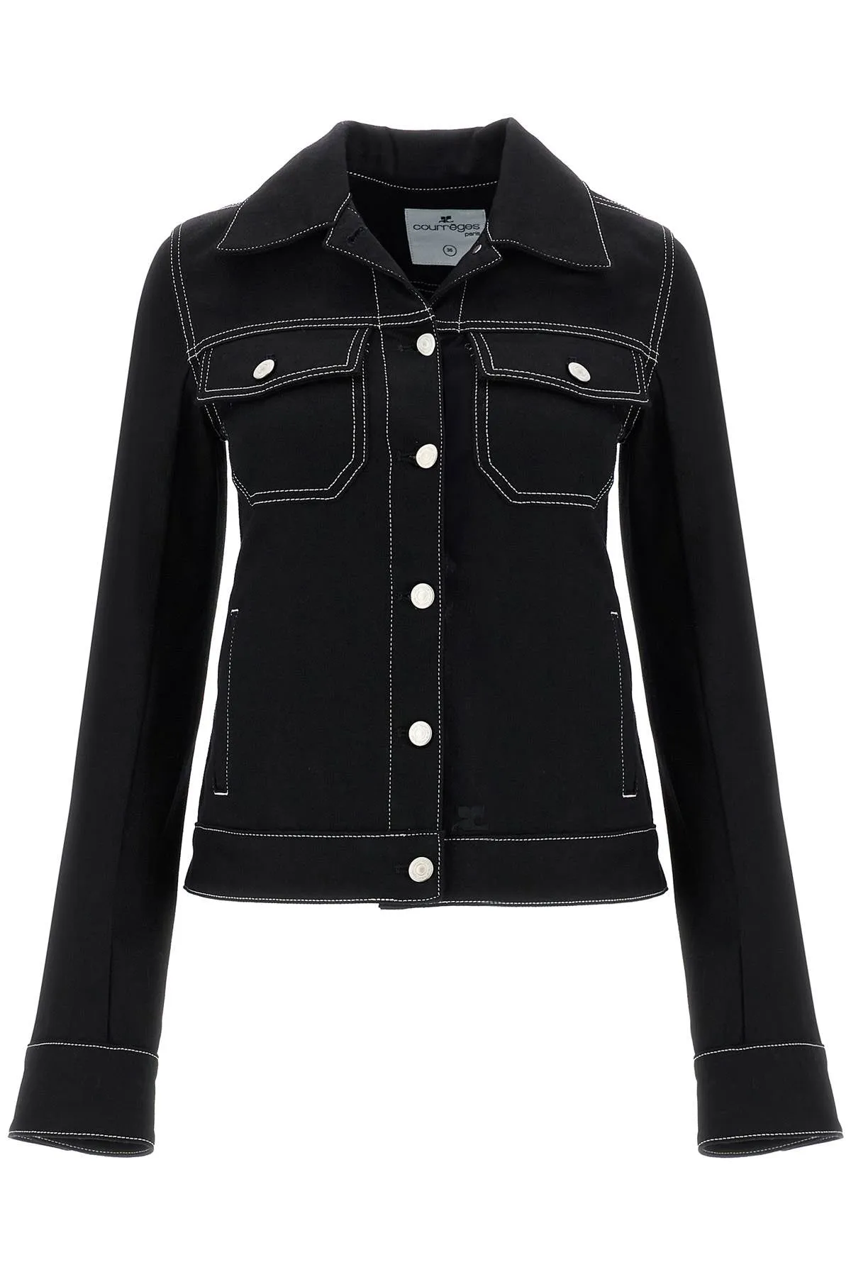 denim trucker jacket for 324DBL208DE0020 BLACK/WHITE