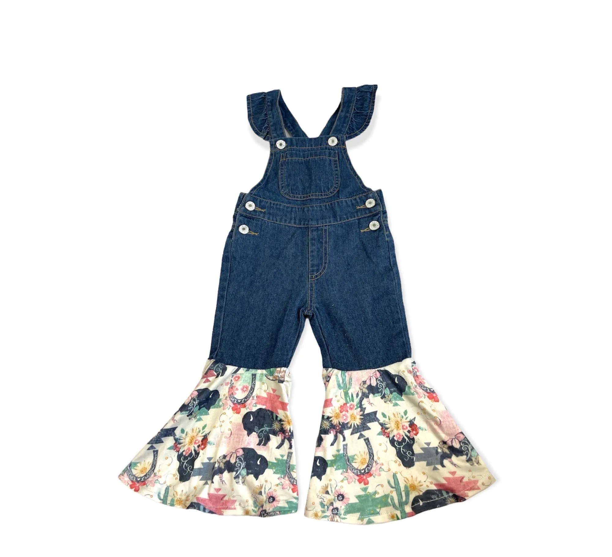 Denim Wild Buffalo Overalls Kids (6-7)