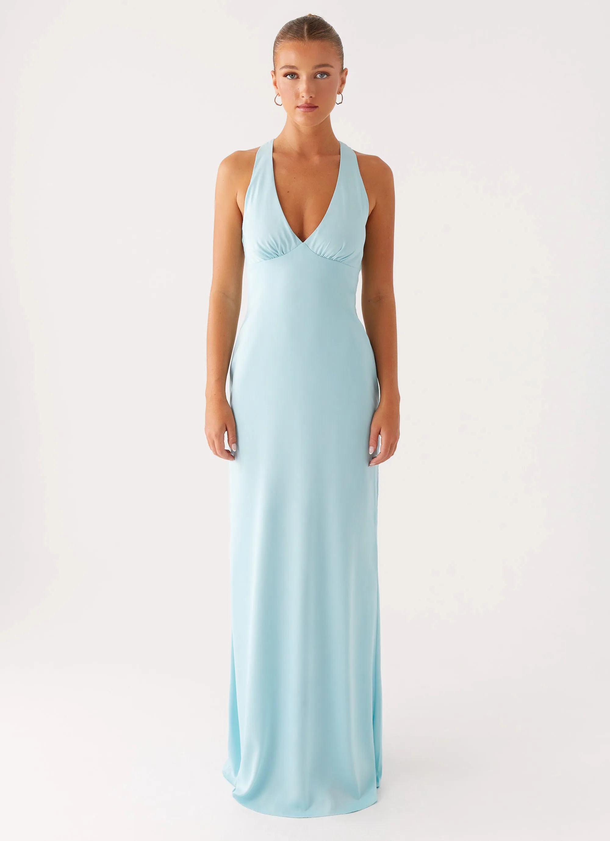 Desi Halterneck Maxi Dress - Mint Feminine Charm Chill Piece