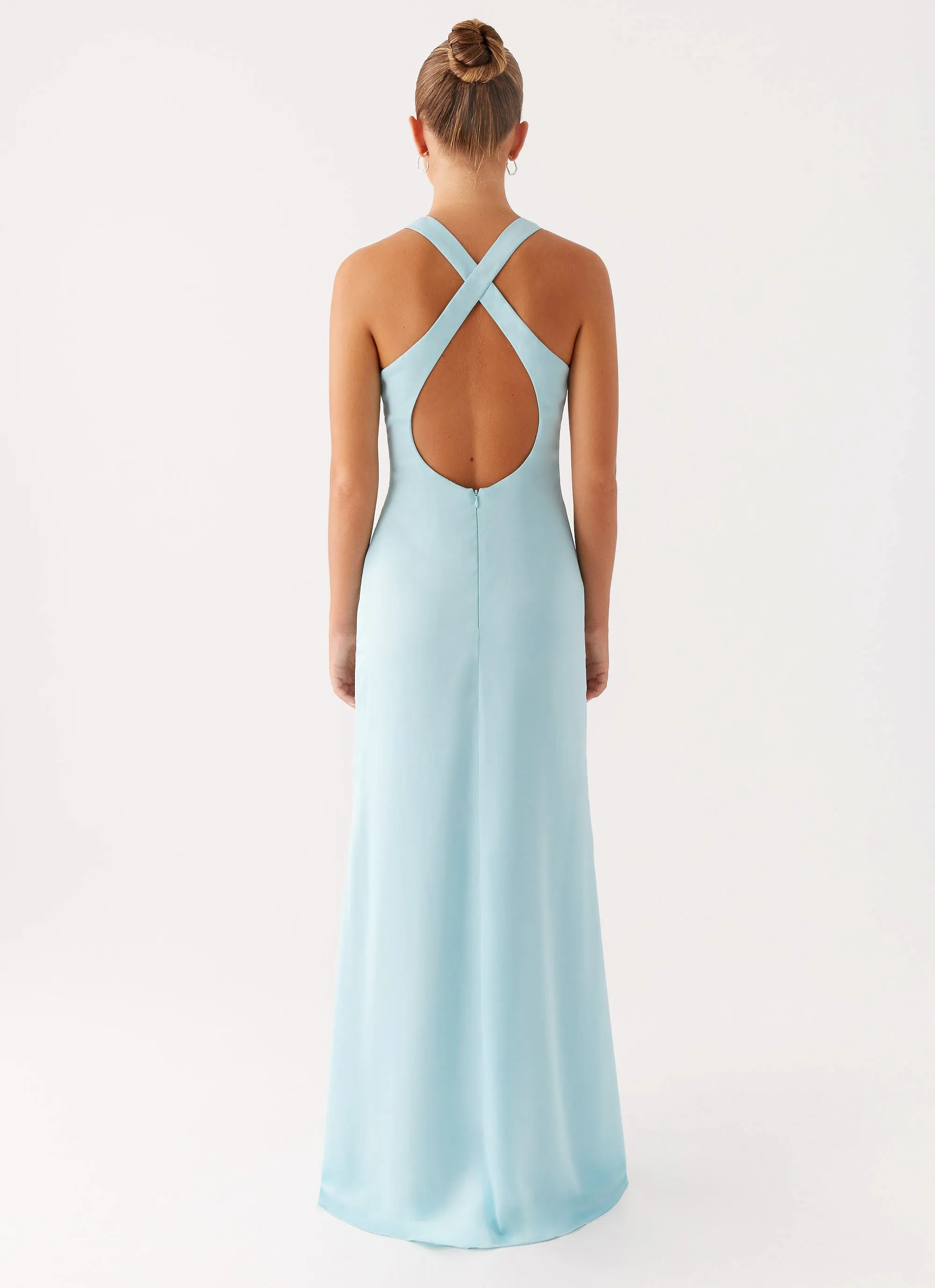 Desi Halterneck Maxi Dress - Mint Anti-bacterial