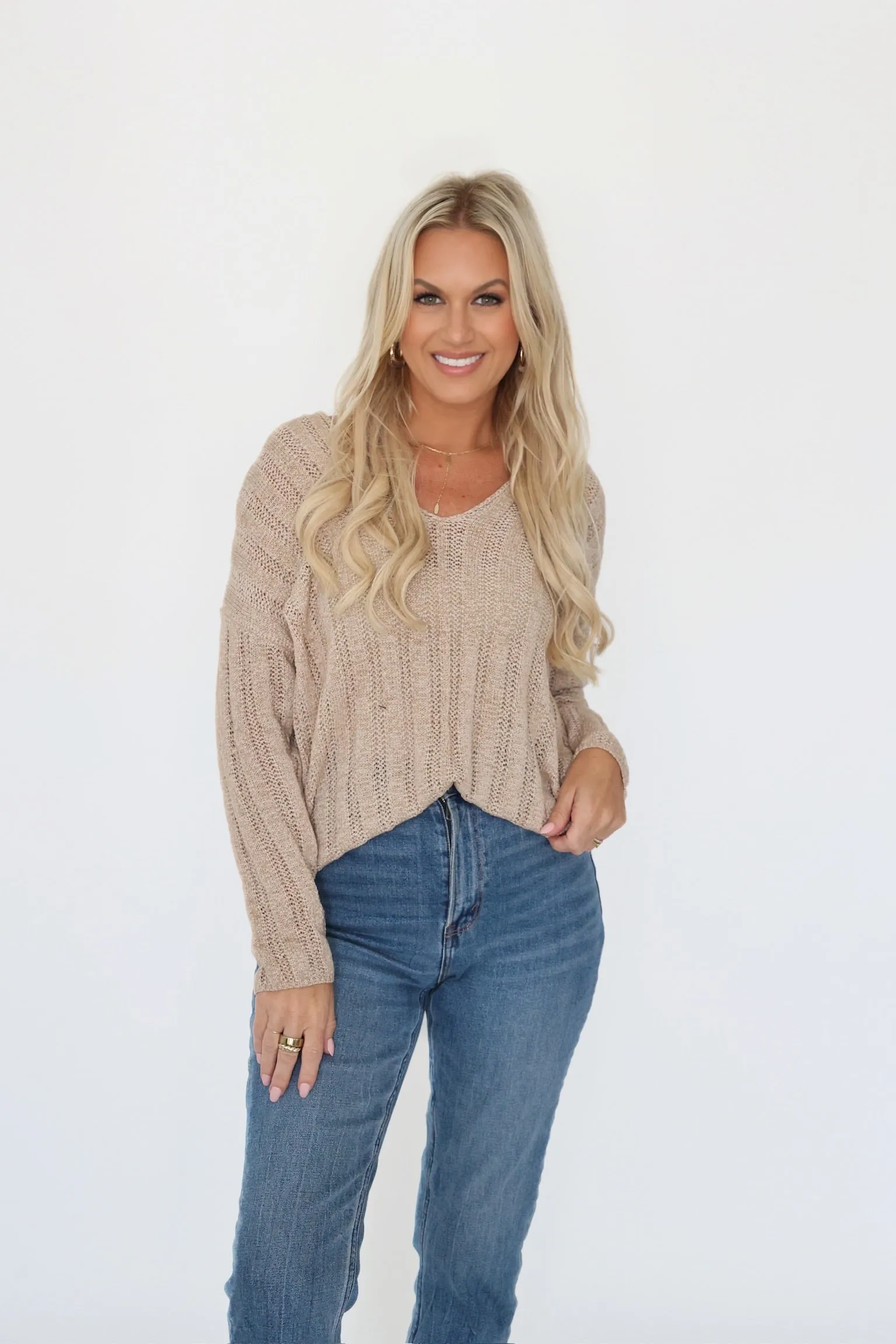 FrictionResistant Edges Multi Way Adjustable Fit Devon Knit Sweater