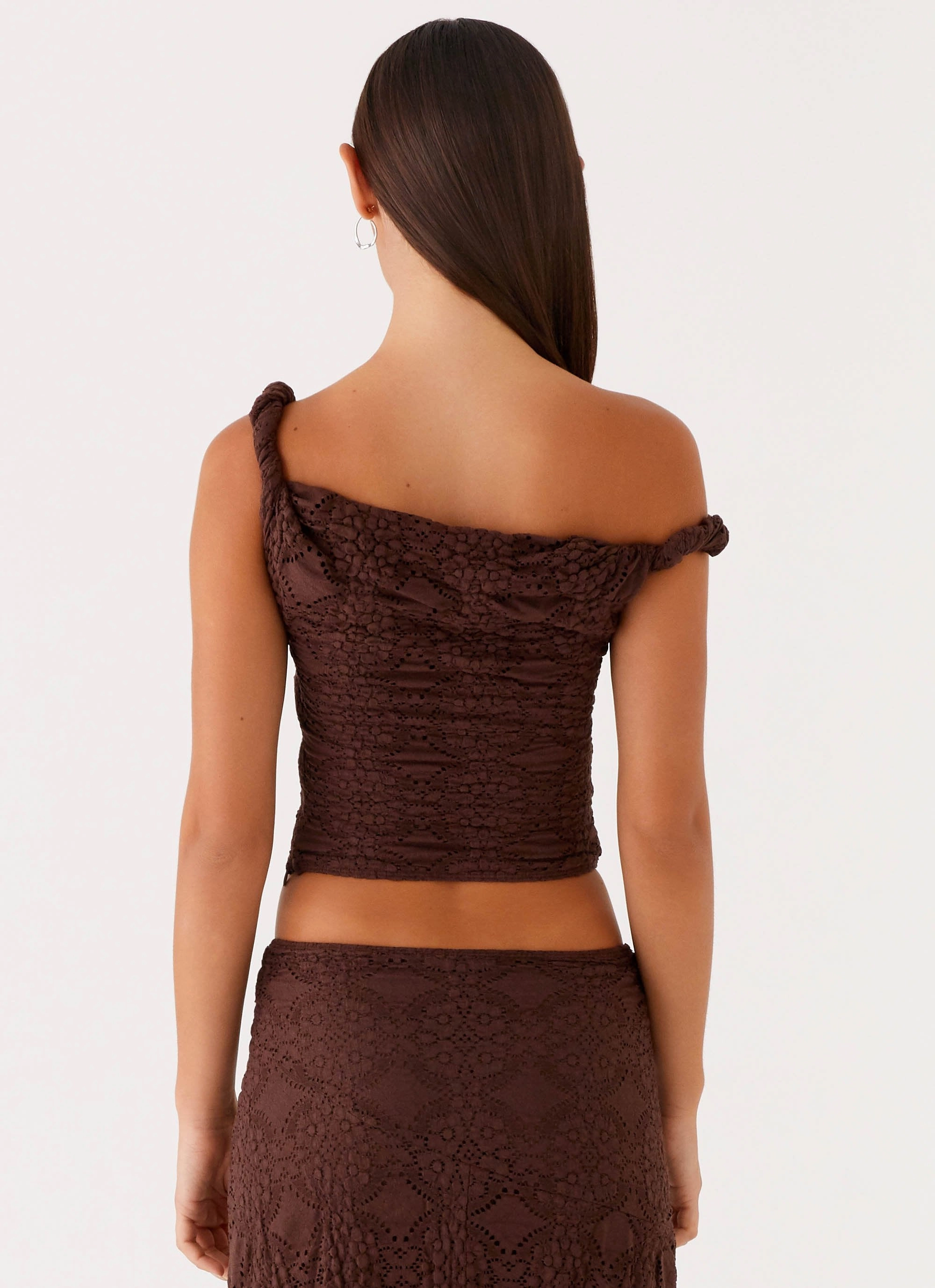Diamond Sky Top - Chocolate Cozy Fit Stretchable Knit