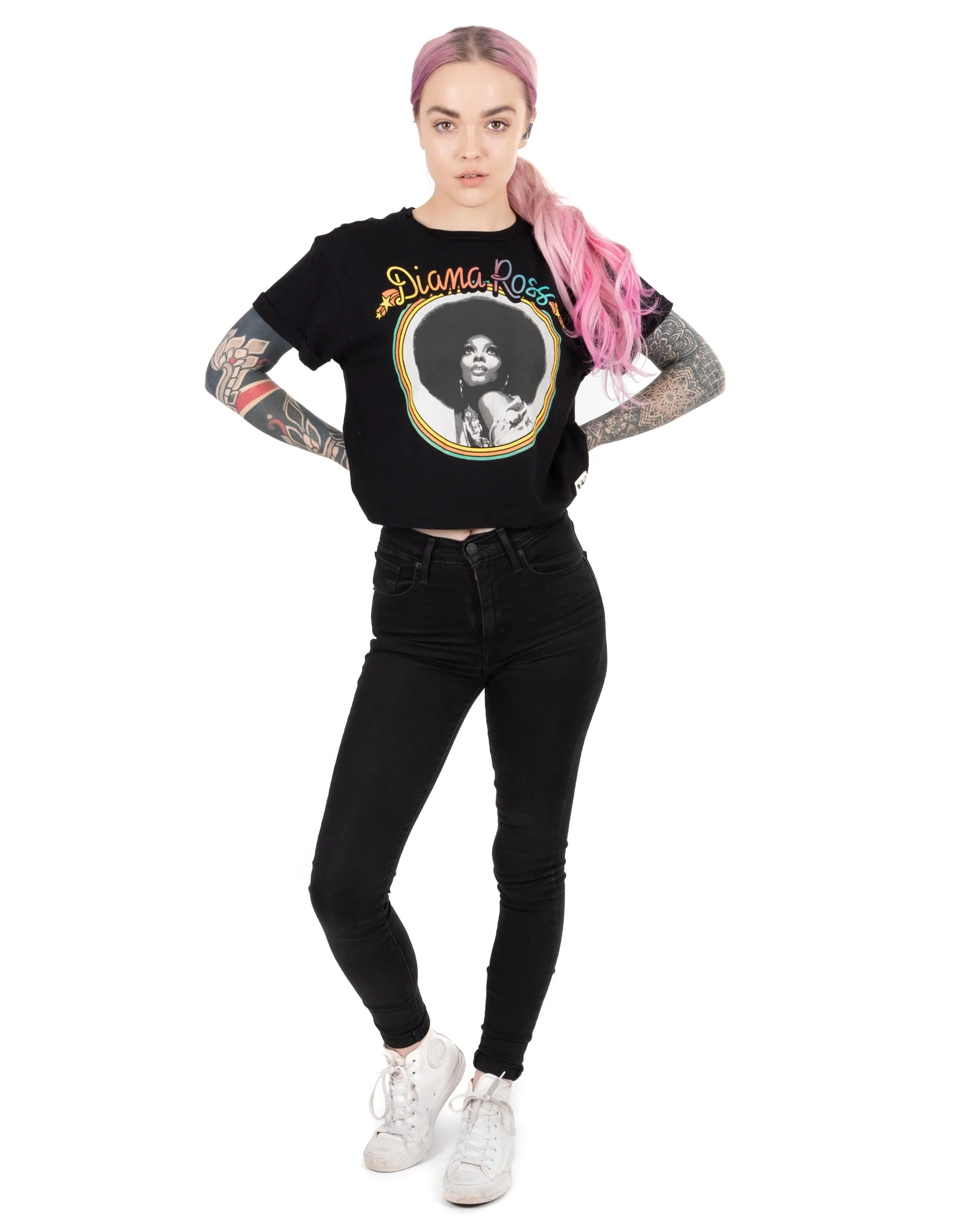 Diana Ross Cropped T-Shirt For Women