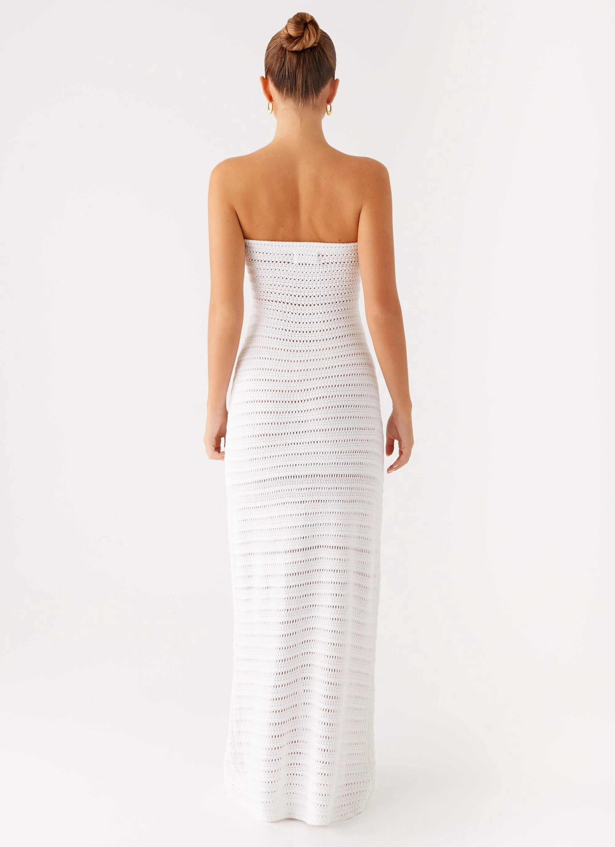 Diaz Crochet Maxi Dress - White Versatile Style Minimal Detail