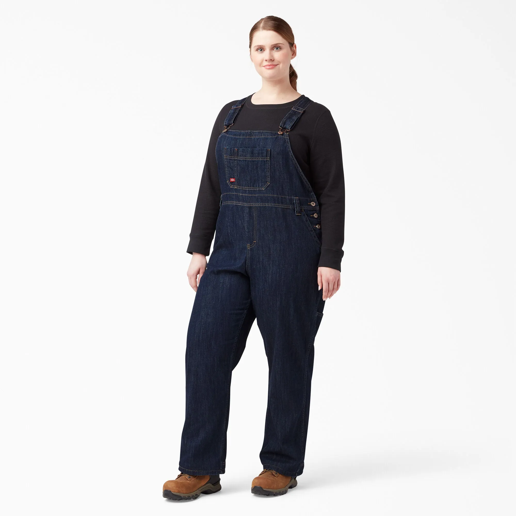 Dickies  -  #FBW206 - Made to Fit the Curvy Girl - Women's Plus Relaxed Fit Straight Leg Bib Overalls
