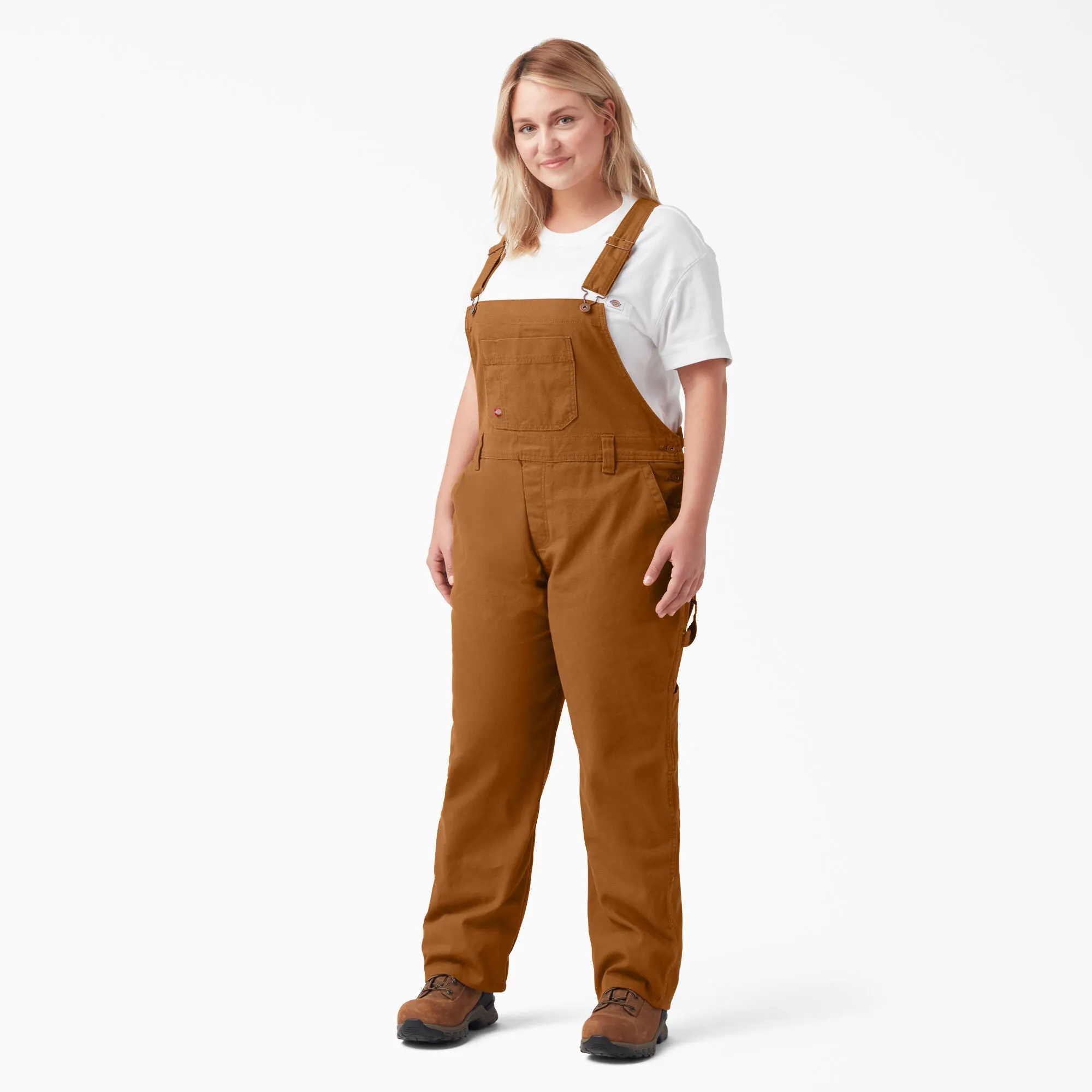 Dickies  -  #FBW206 - Made to Fit the Curvy Girl - Women's Plus Relaxed Fit Straight Leg Bib Overalls