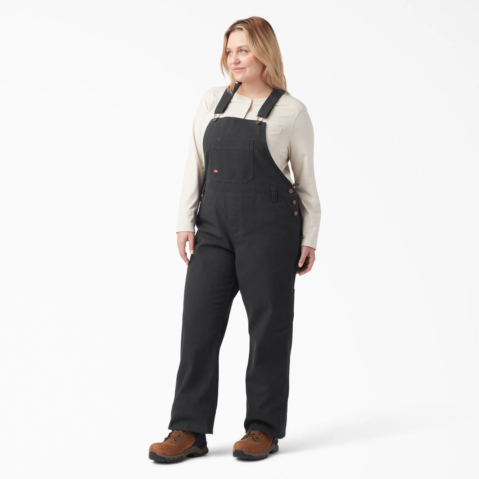 Dickies  -  #FBW206 - Made to Fit the Curvy Girl - Women's Plus Relaxed Fit Straight Leg Bib Overalls