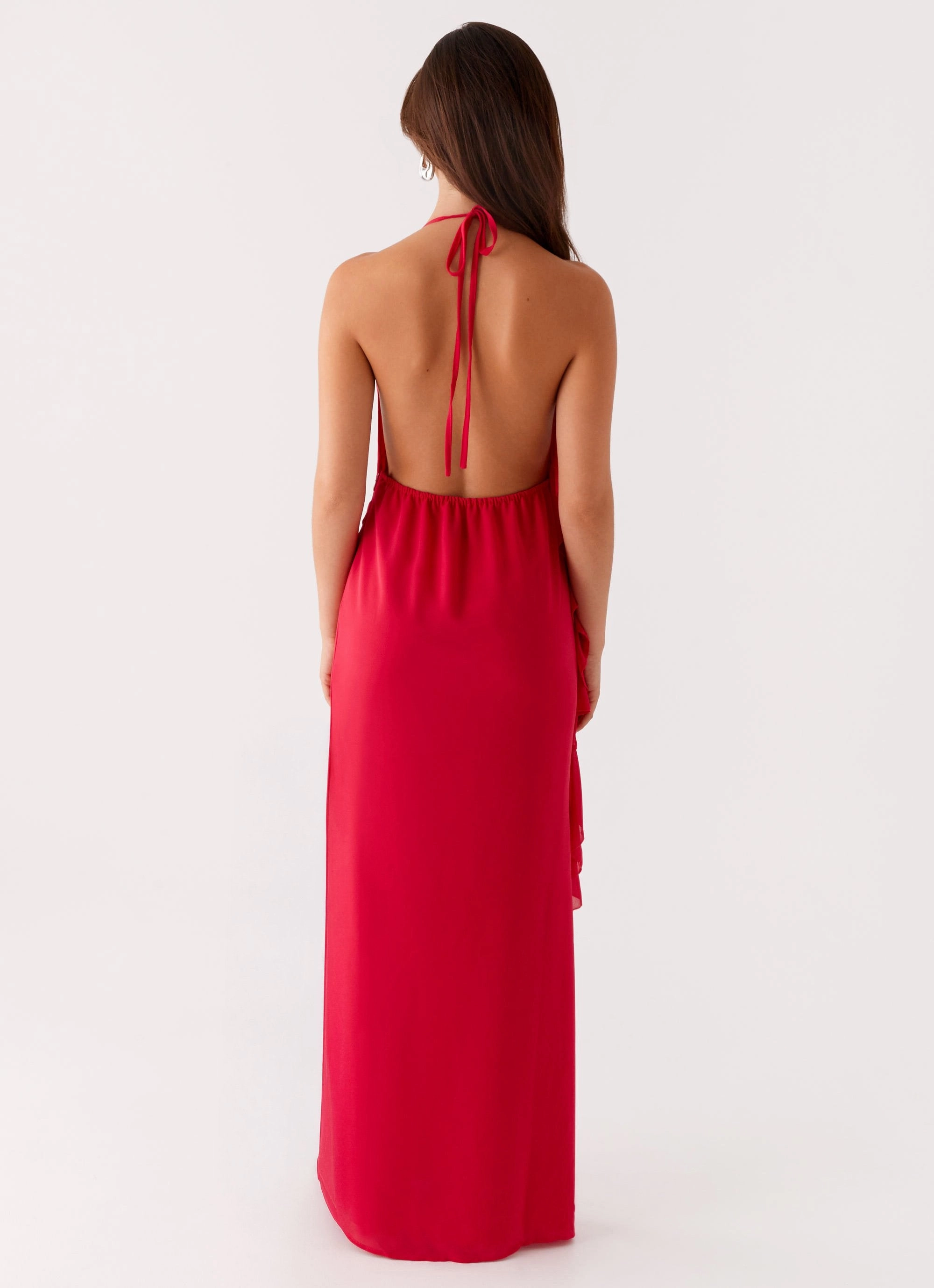 Office Classic Airy Feel Diedre Rose Strappy Maxi Dress - Raspberry