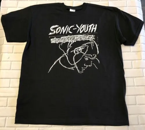 Discontinued Mens Sonic Youth Black Confusion T-shirt