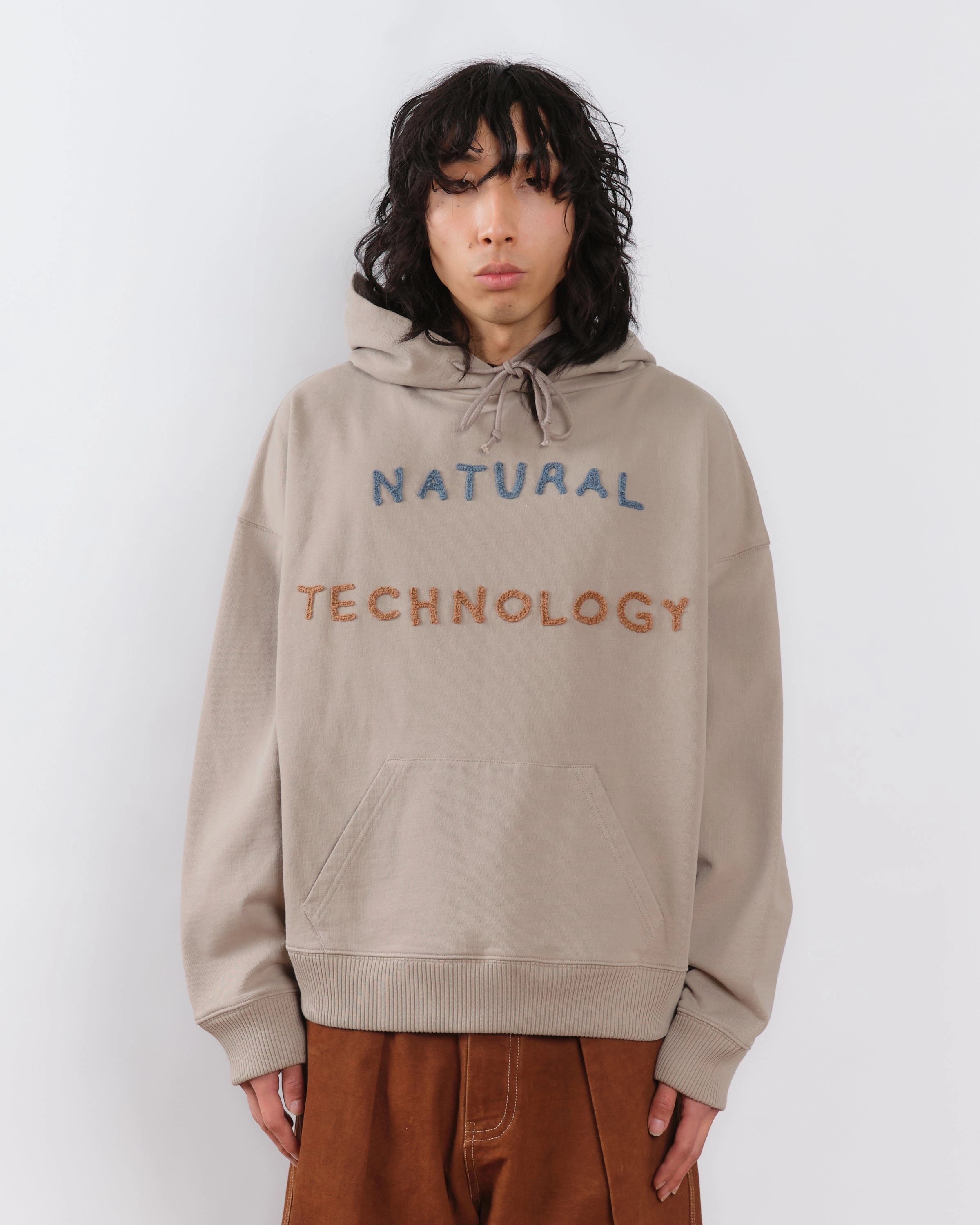 Smart Look Chic Tailoring Waist Geo Hoodie - Soft Grey