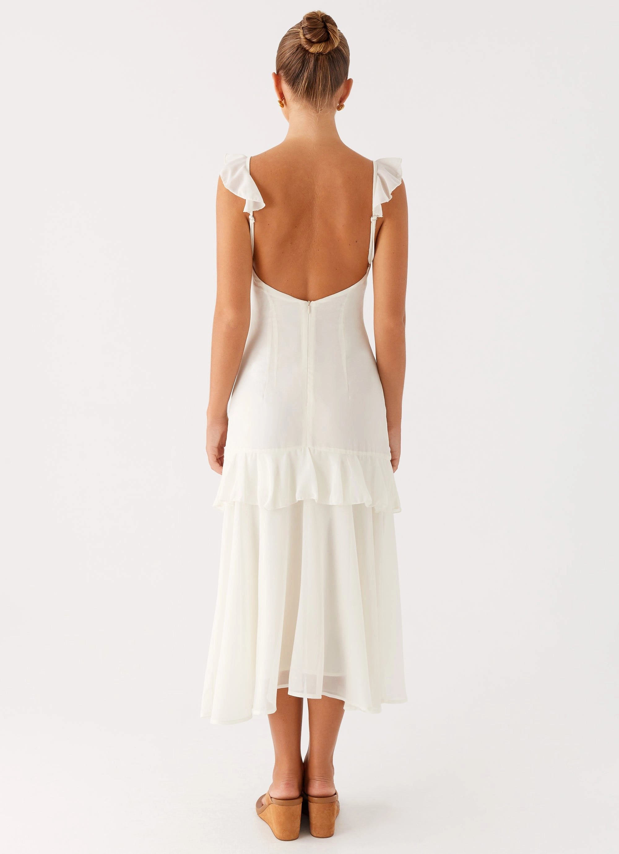 Celie Midi Dress - Ivory Night Charm