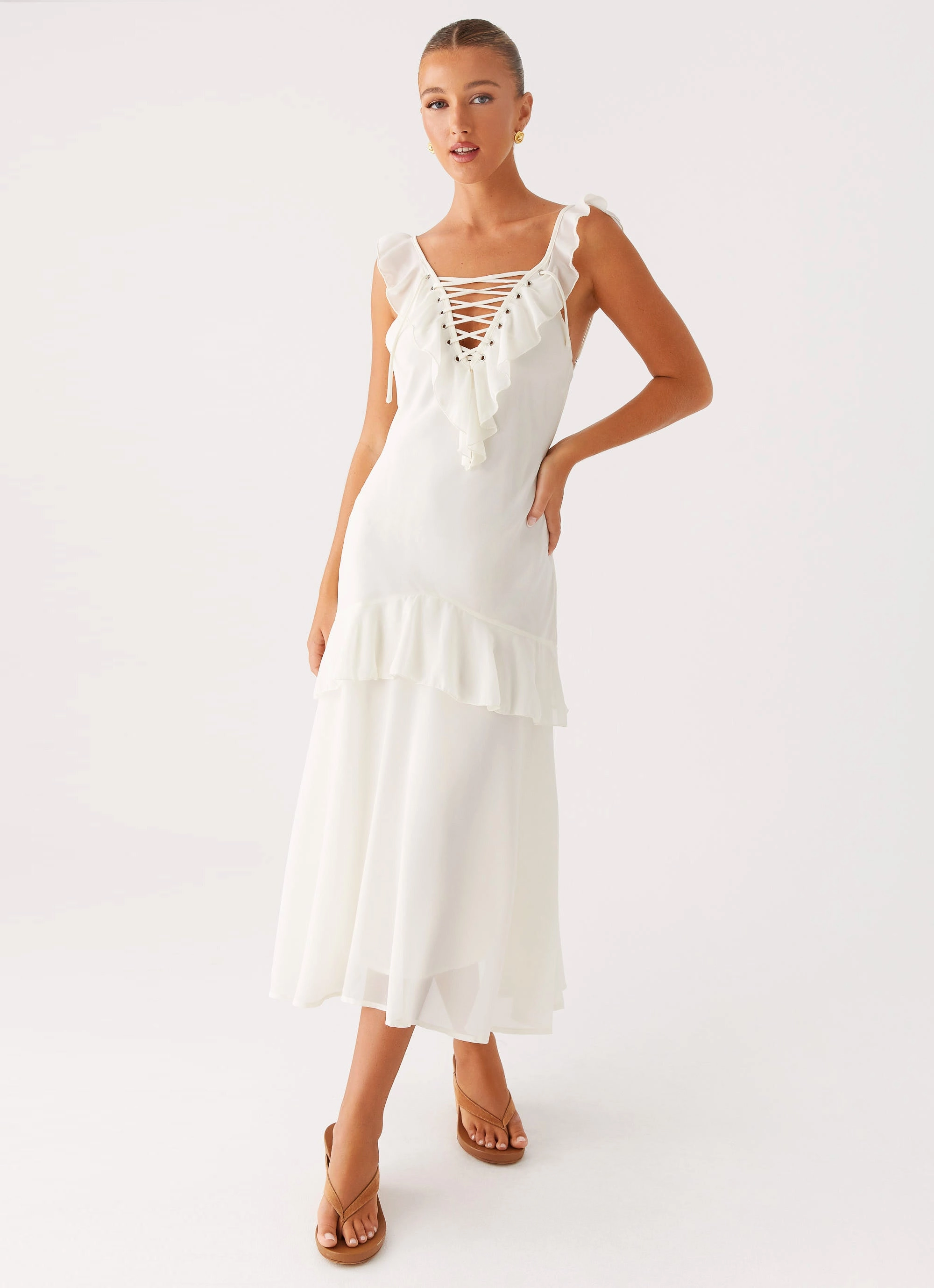 Daily Movement Pure Tone Celie Midi Dress - Ivory