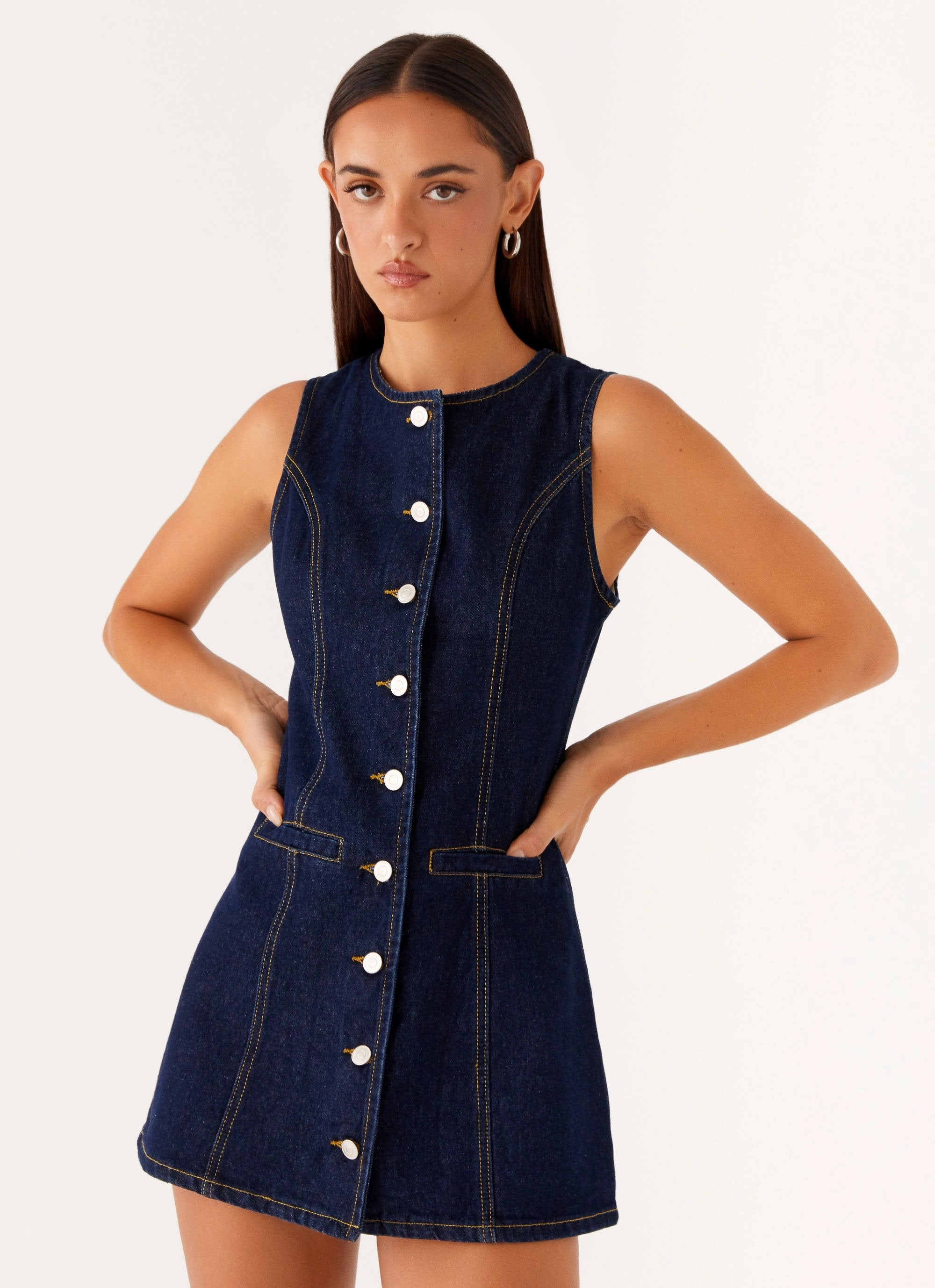 Dolton Mini Dress - Indigo Soft and Chic