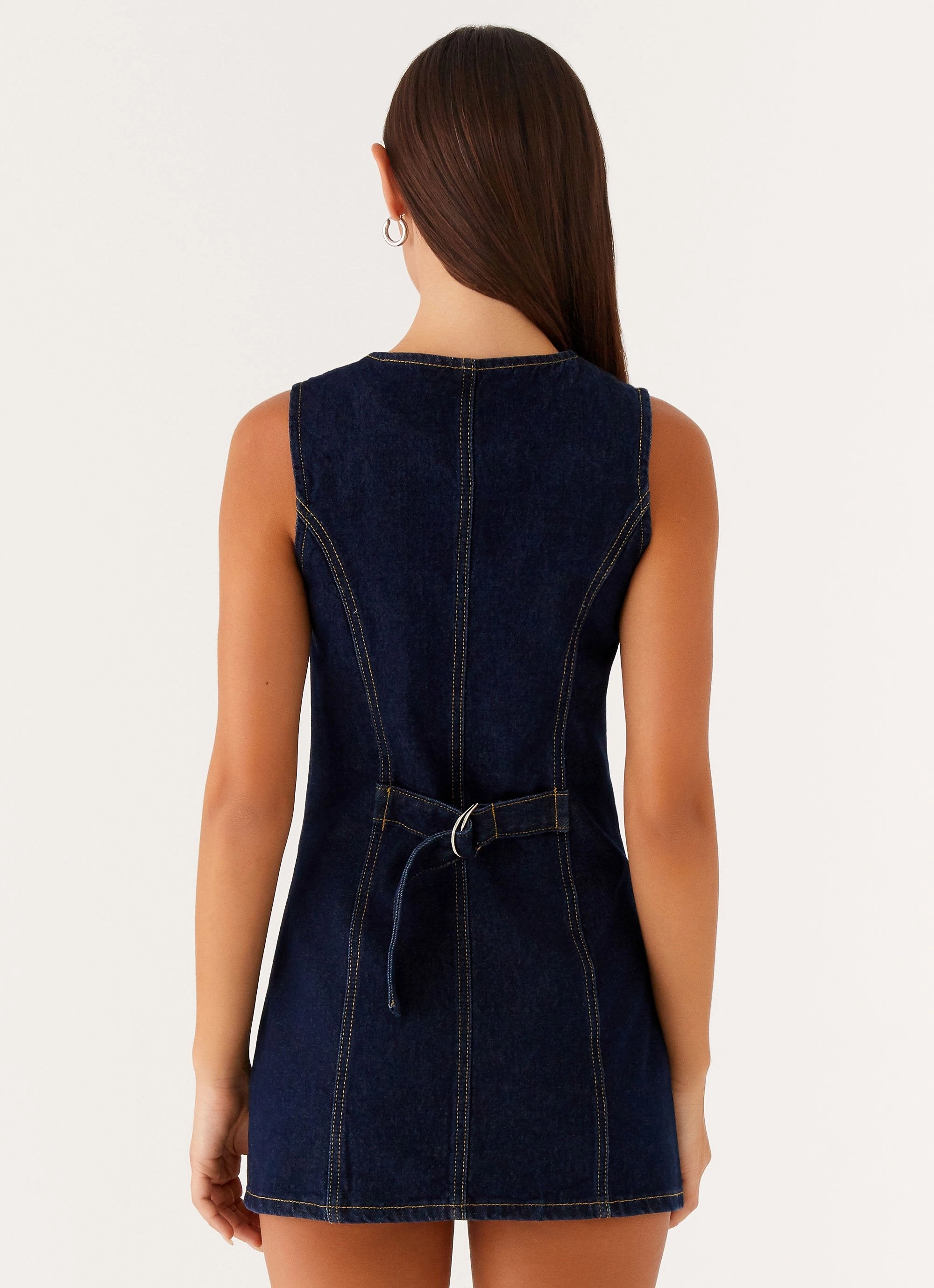 Office Glam Dolton Mini Dress - Indigo