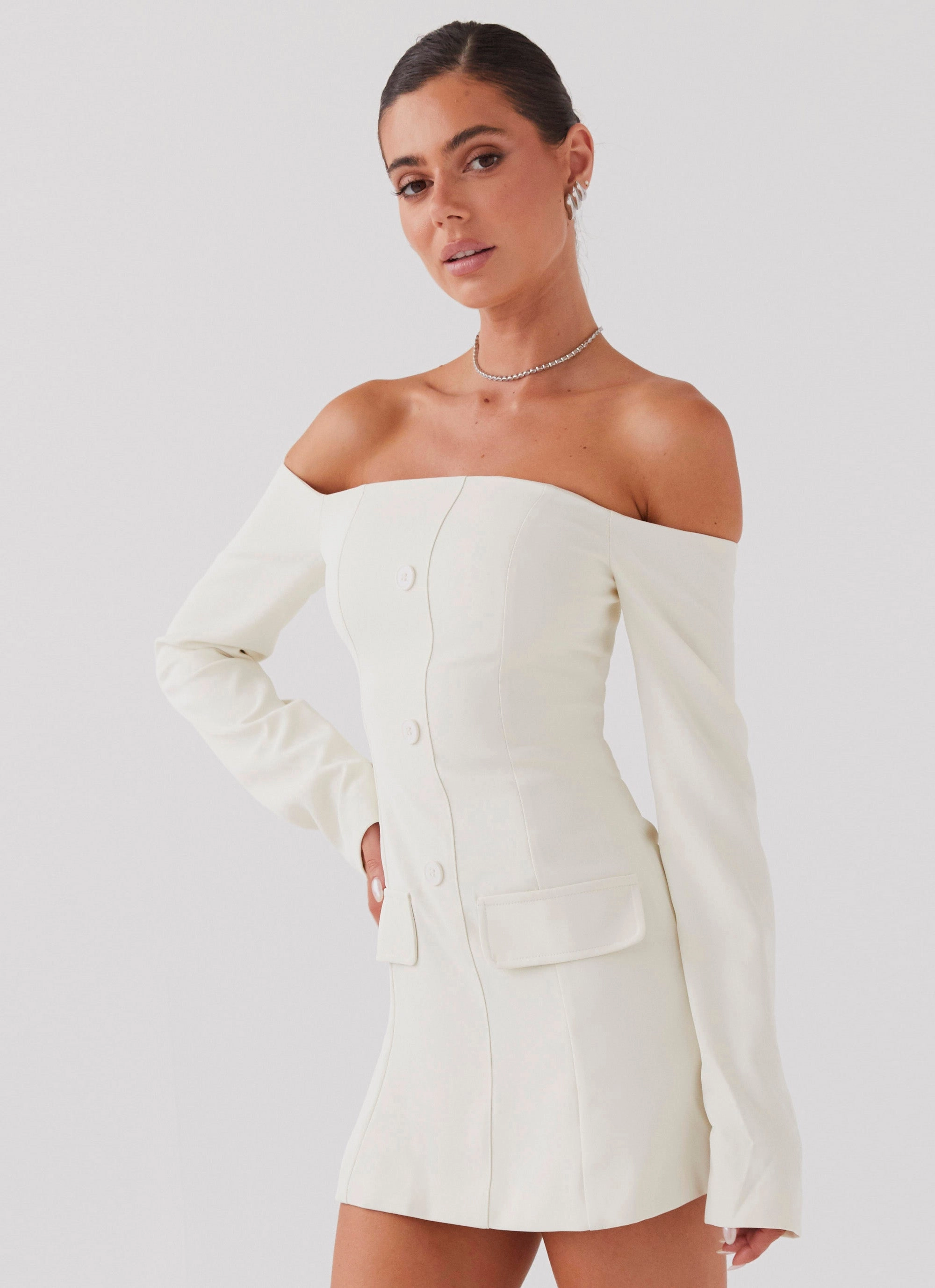 Gentle Flow Dominique Blazer Mini Dress - Ivory