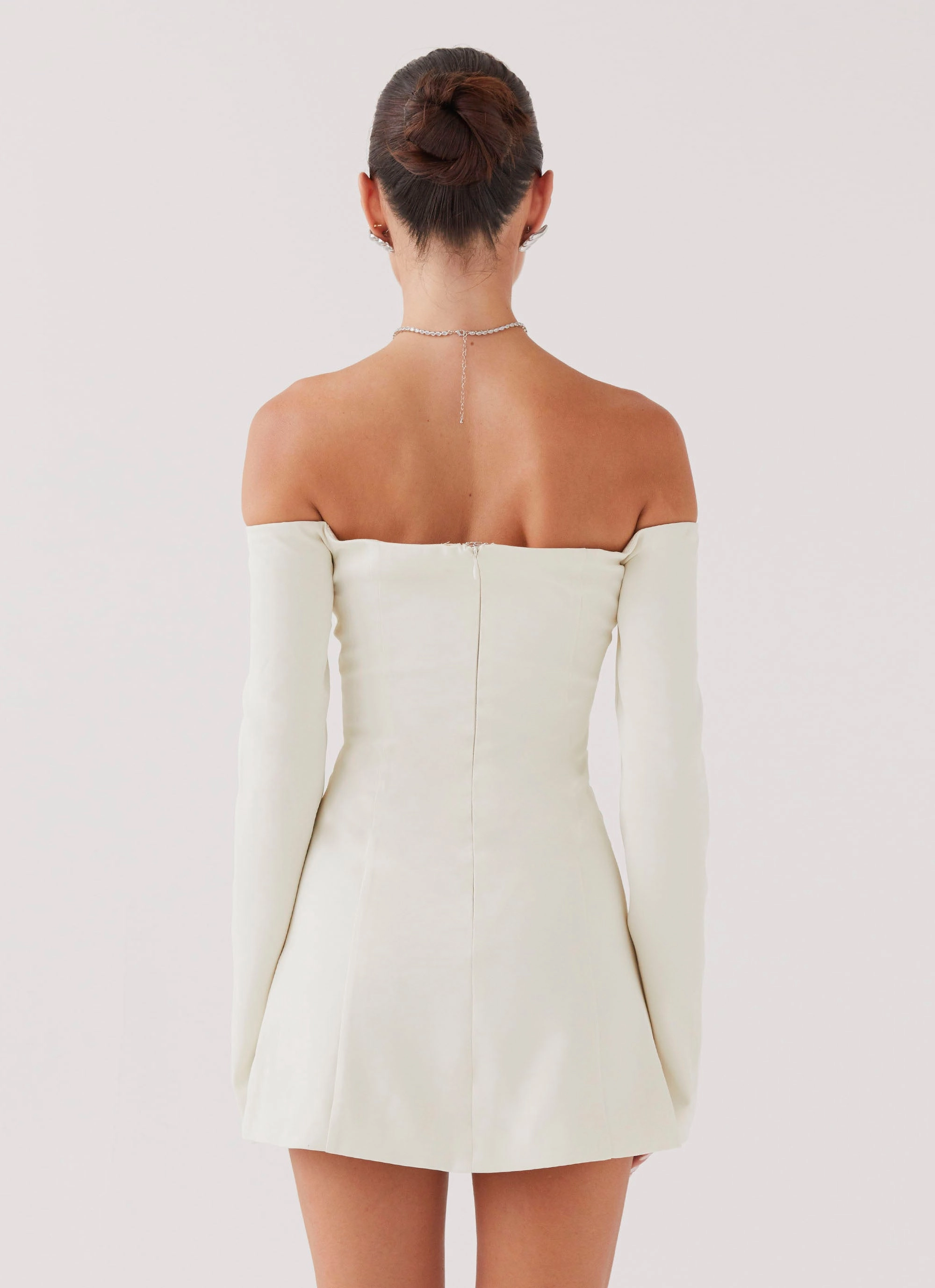 Dominique Blazer Mini Dress - Ivory Night Charm