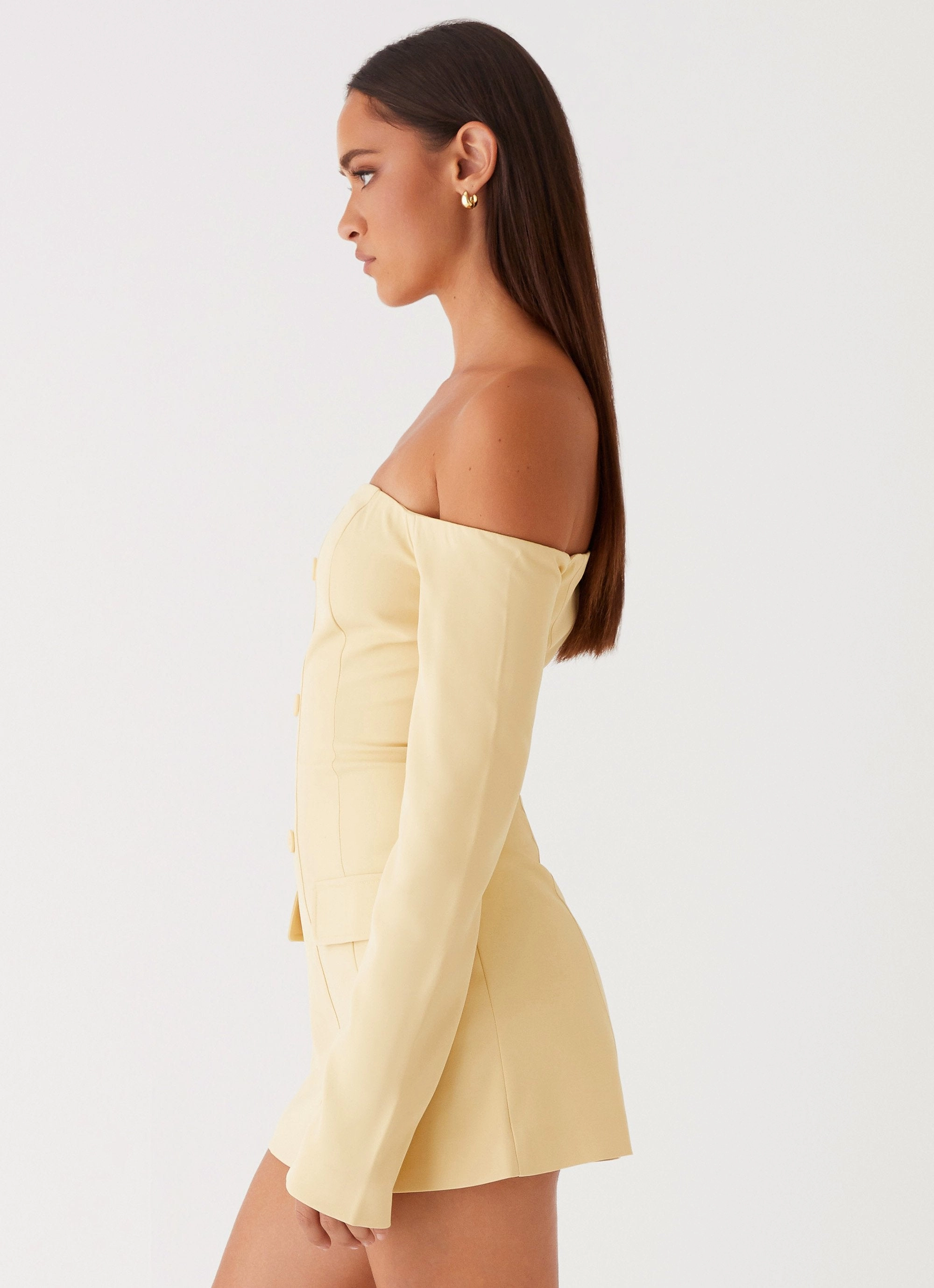 Occasion Wear Dominique Blazer Mini Dress - Yellow