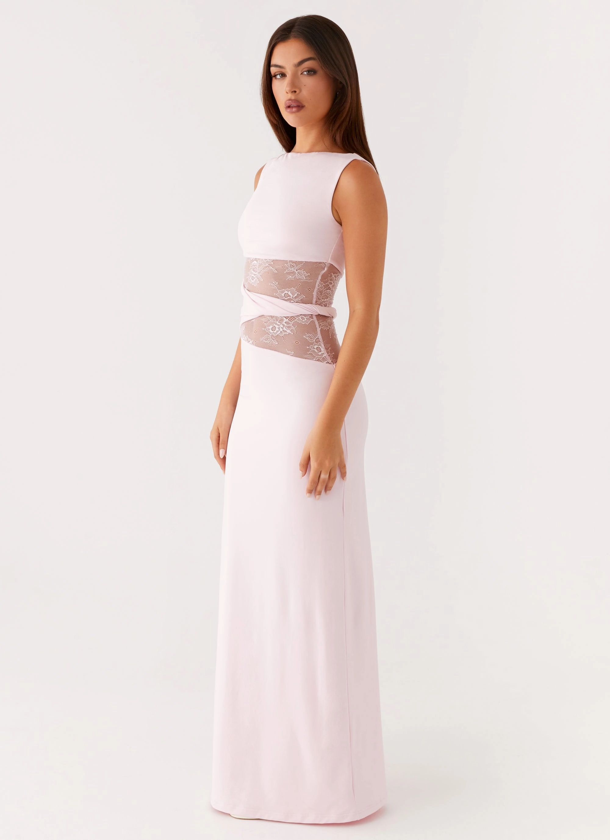 Karma Maxi Dress - Pink Polished Edge Mom Chic