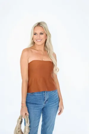 Moisture Management StainRepellentCoating Ellie Strapless Peplum- Cafe