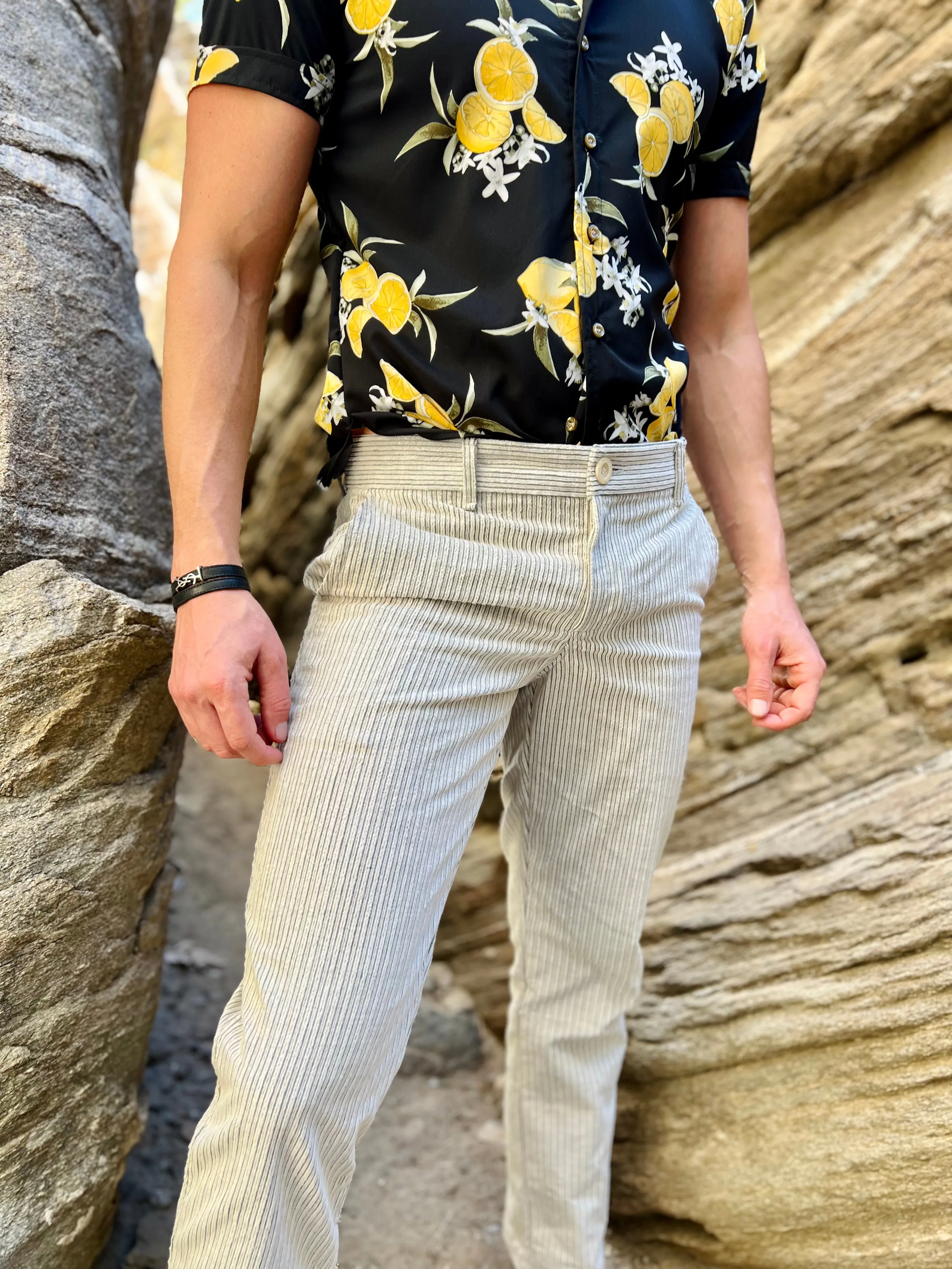 dual stripe corduroy