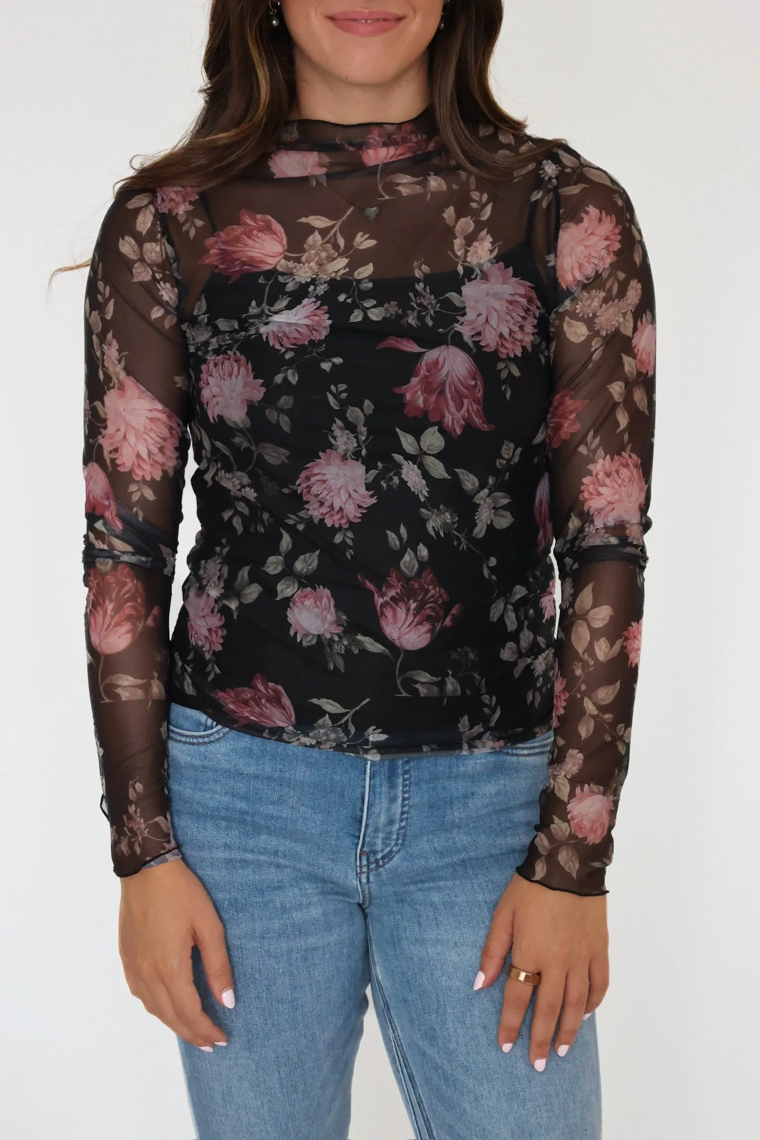 ReflectiveAccents Pinned Rose Top