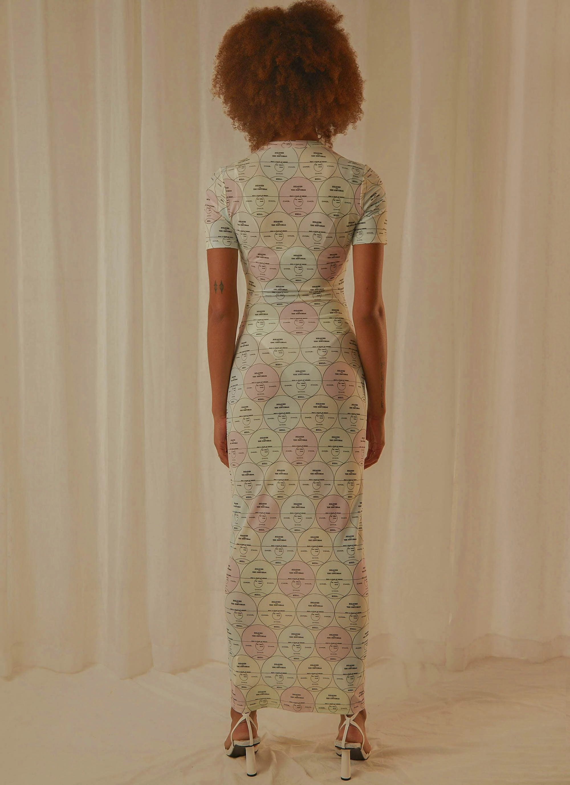 Into the City Mesh Maxi Dress - Pastel Mixtape FoldablePackaging Luxe Fabric