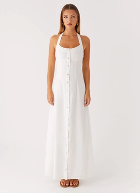 Jovanni Maxi Dress - White Clean Chic