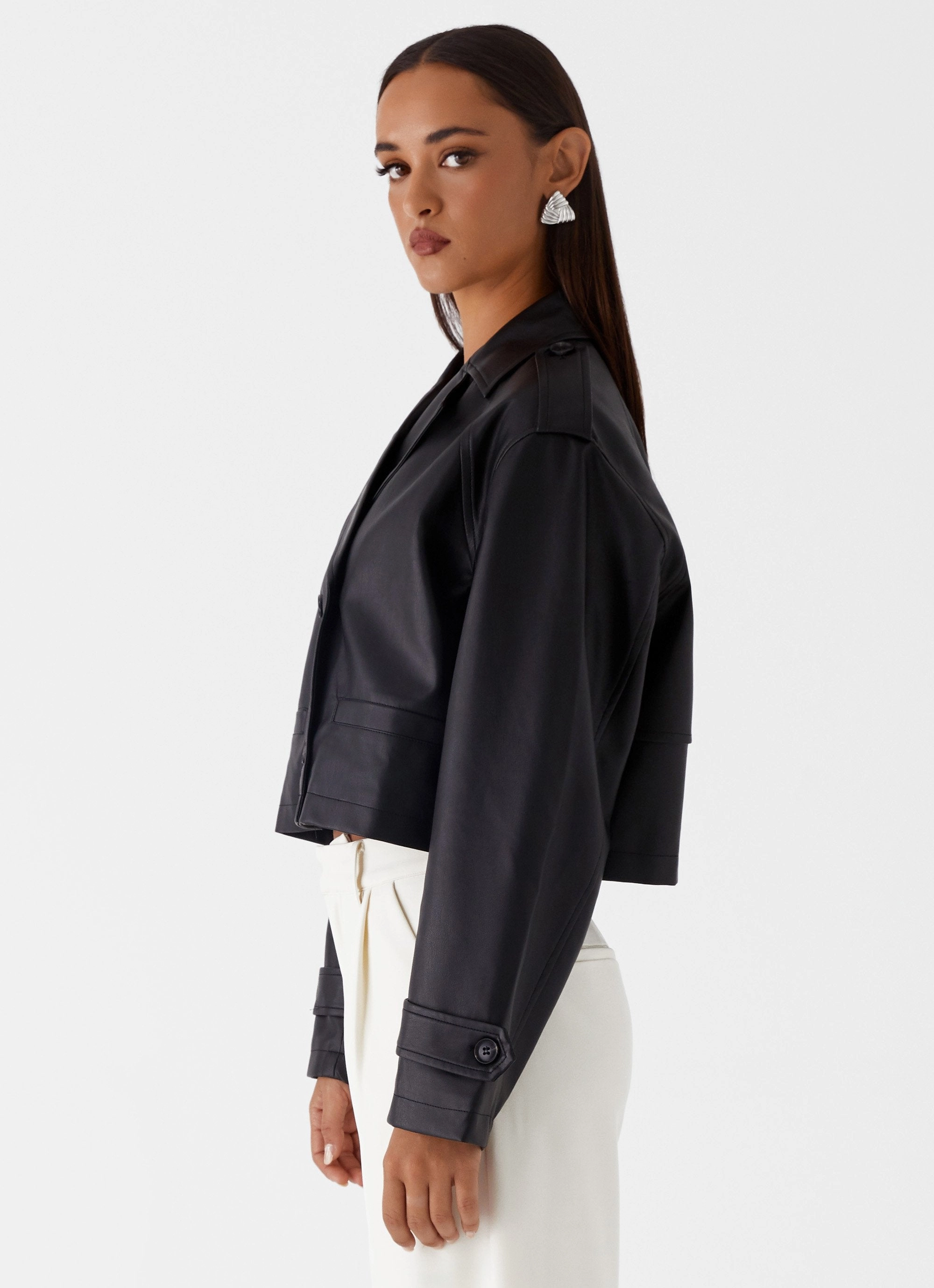 Bryson Cropped Jacket - Black Fade Resistant Dye