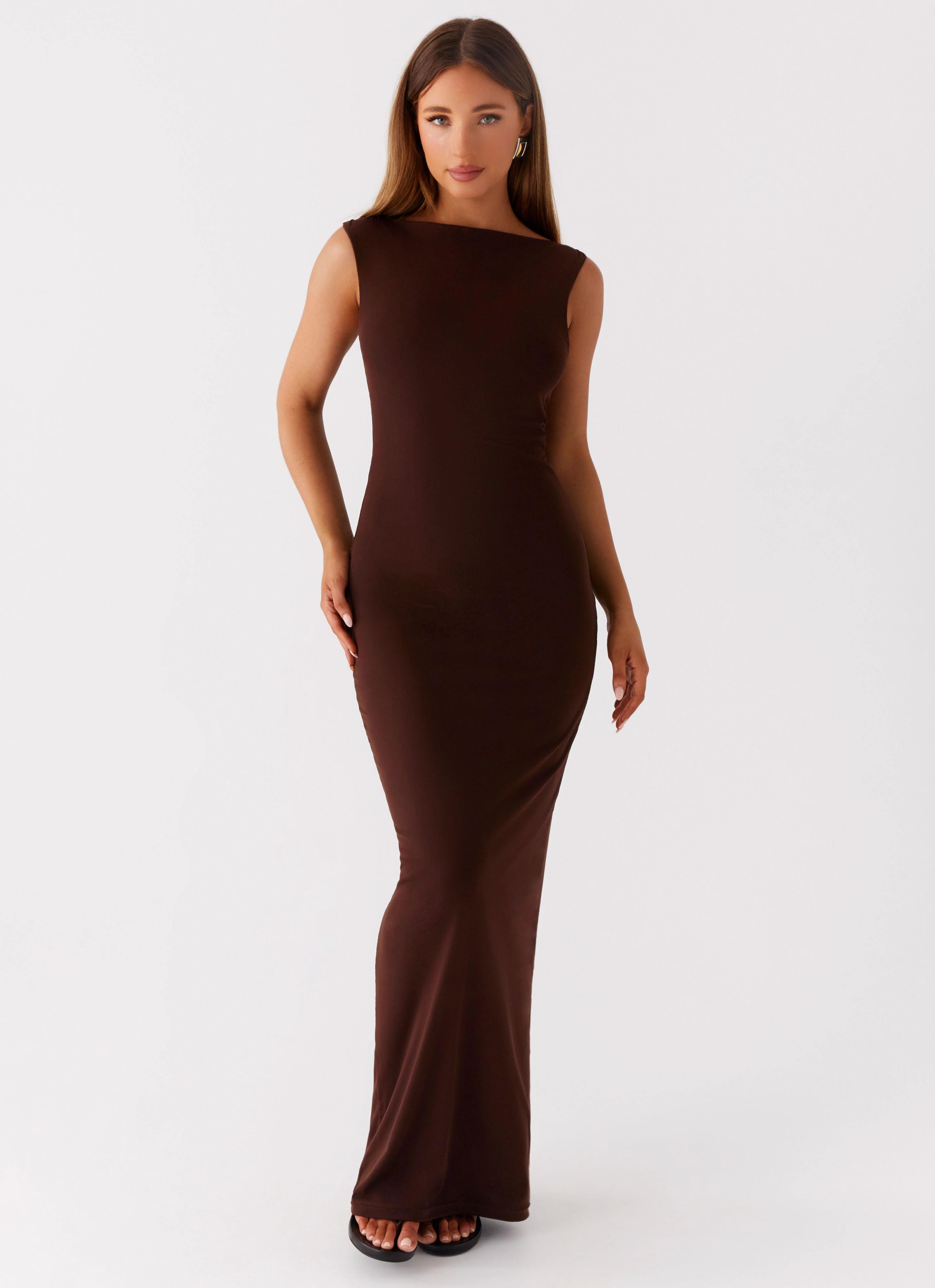 Earthbound Muse Maxi Dress - Chocolate Artistic Vibe Autumn Look