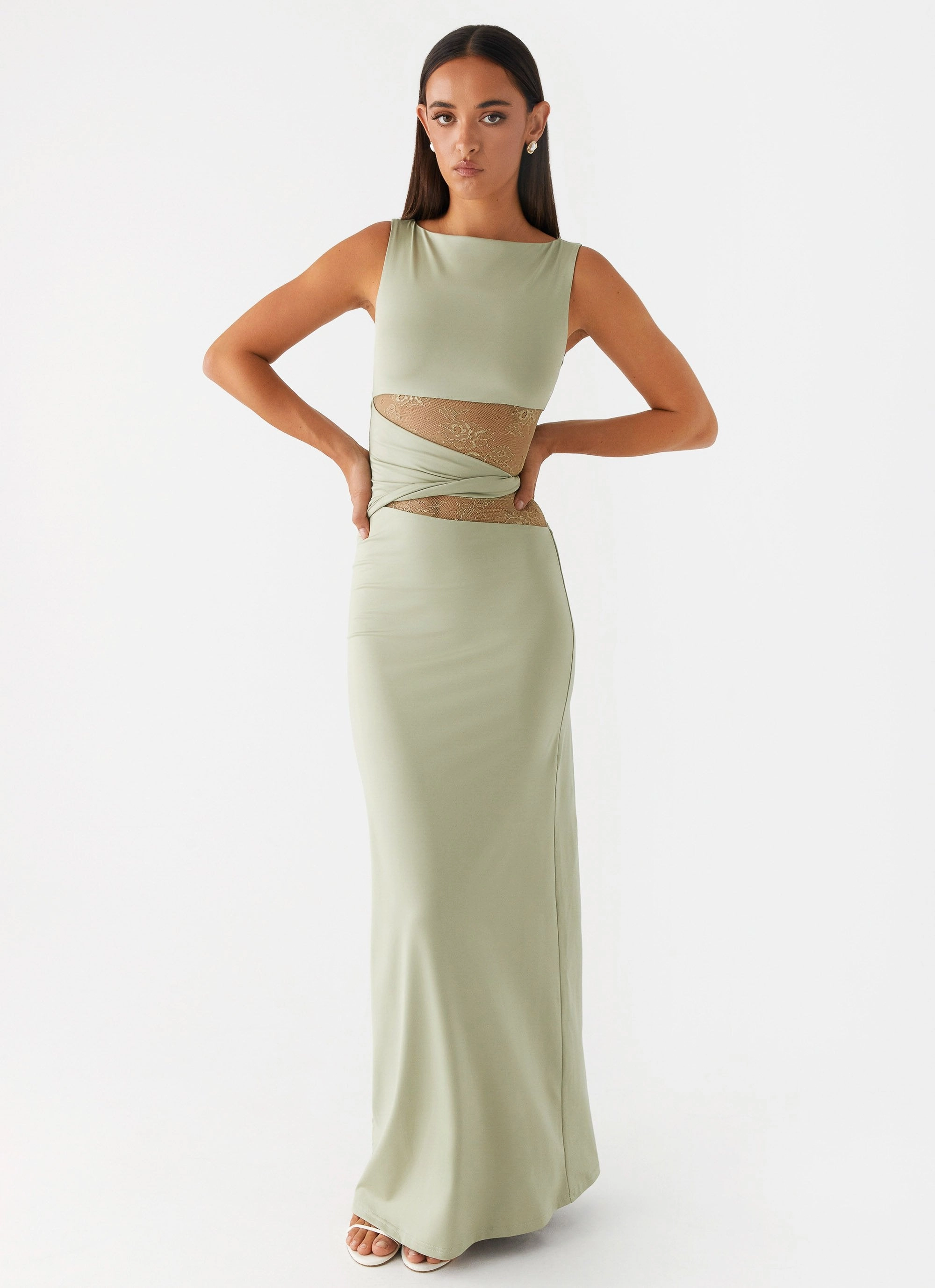Garden Scene Karma Maxi Dress - Sage